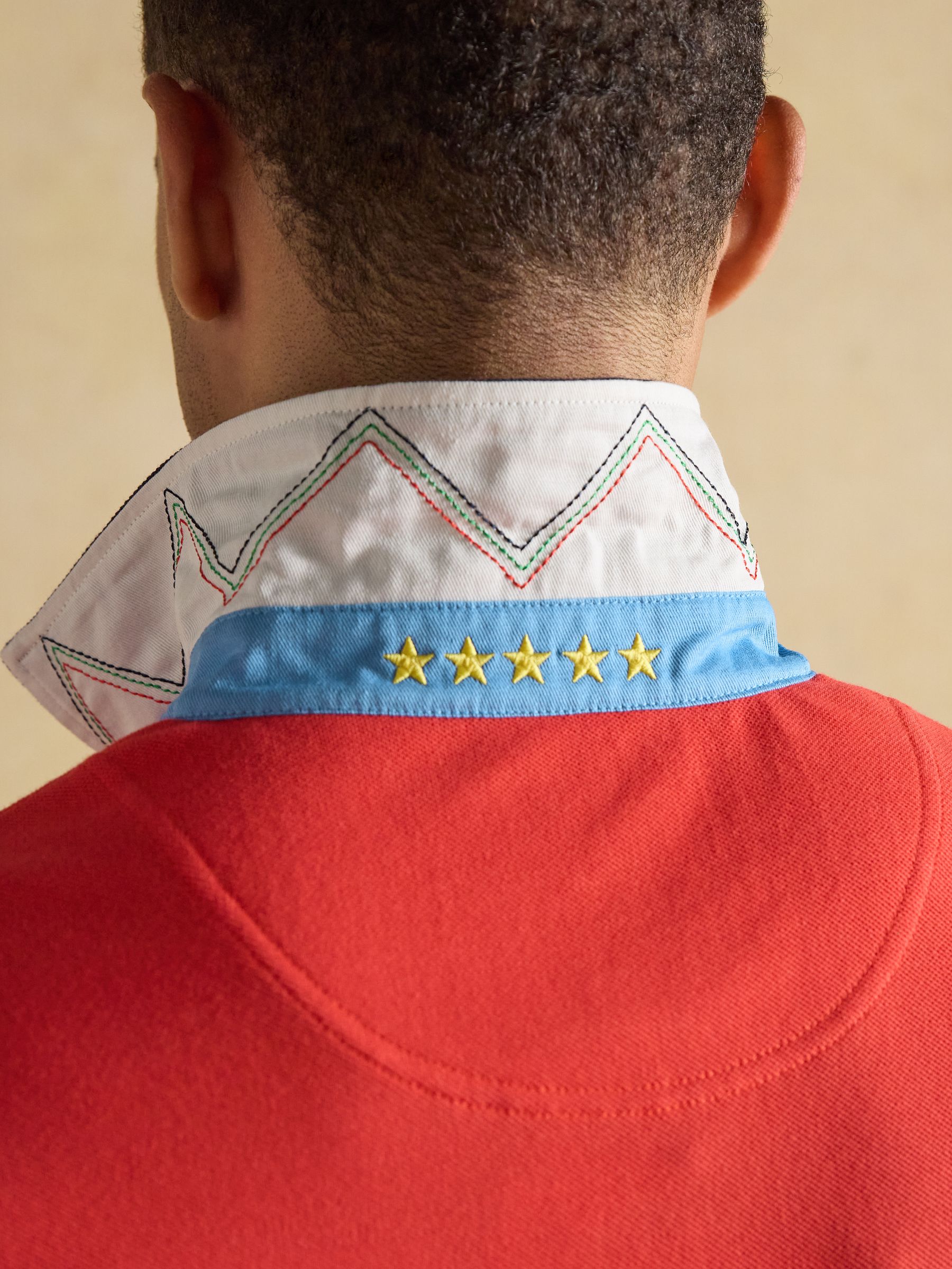 Red & Blue Official Badminton Horse Trials Colourblock Cotton Pique Polo Shirt - Image 8 of 13