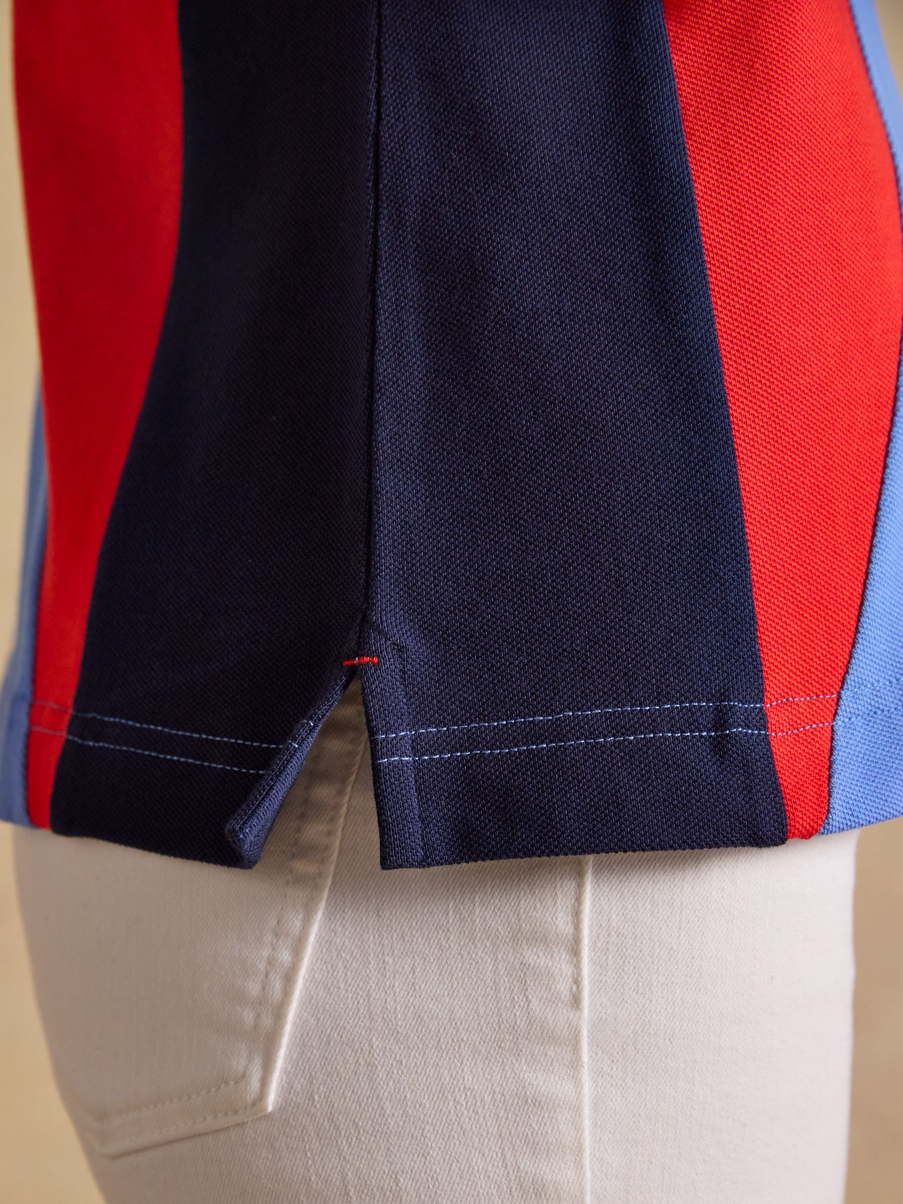 Red & Blue Official Badminton Horse Trials Colourblock Cotton Pique Polo Shirt - Image 13 of 16