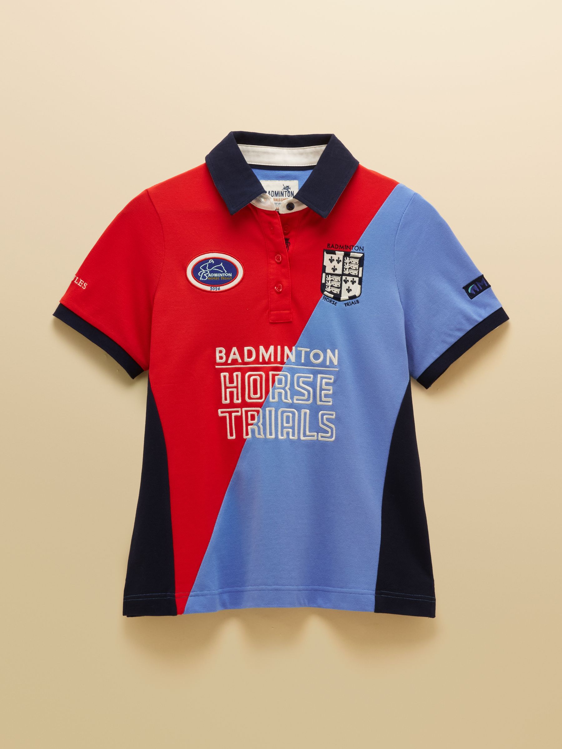 Red & Blue Official Badminton Horse Trials Colourblock Cotton Pique Polo Shirt - Image 16 of 16 Red & Blue Official Badminton Horse Trials Colourblock Cotton Pique Polo Shirt - Image 16 of 16