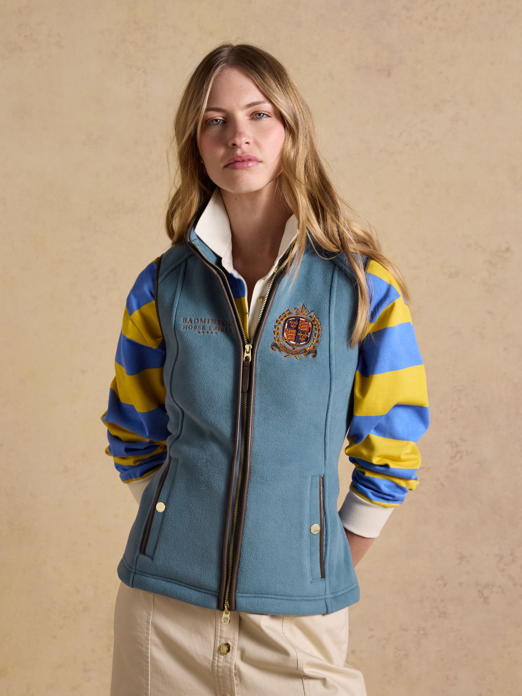 Official Badminton Blue Horse Trials Heritage Fleece Gilet - Image 4 of 14