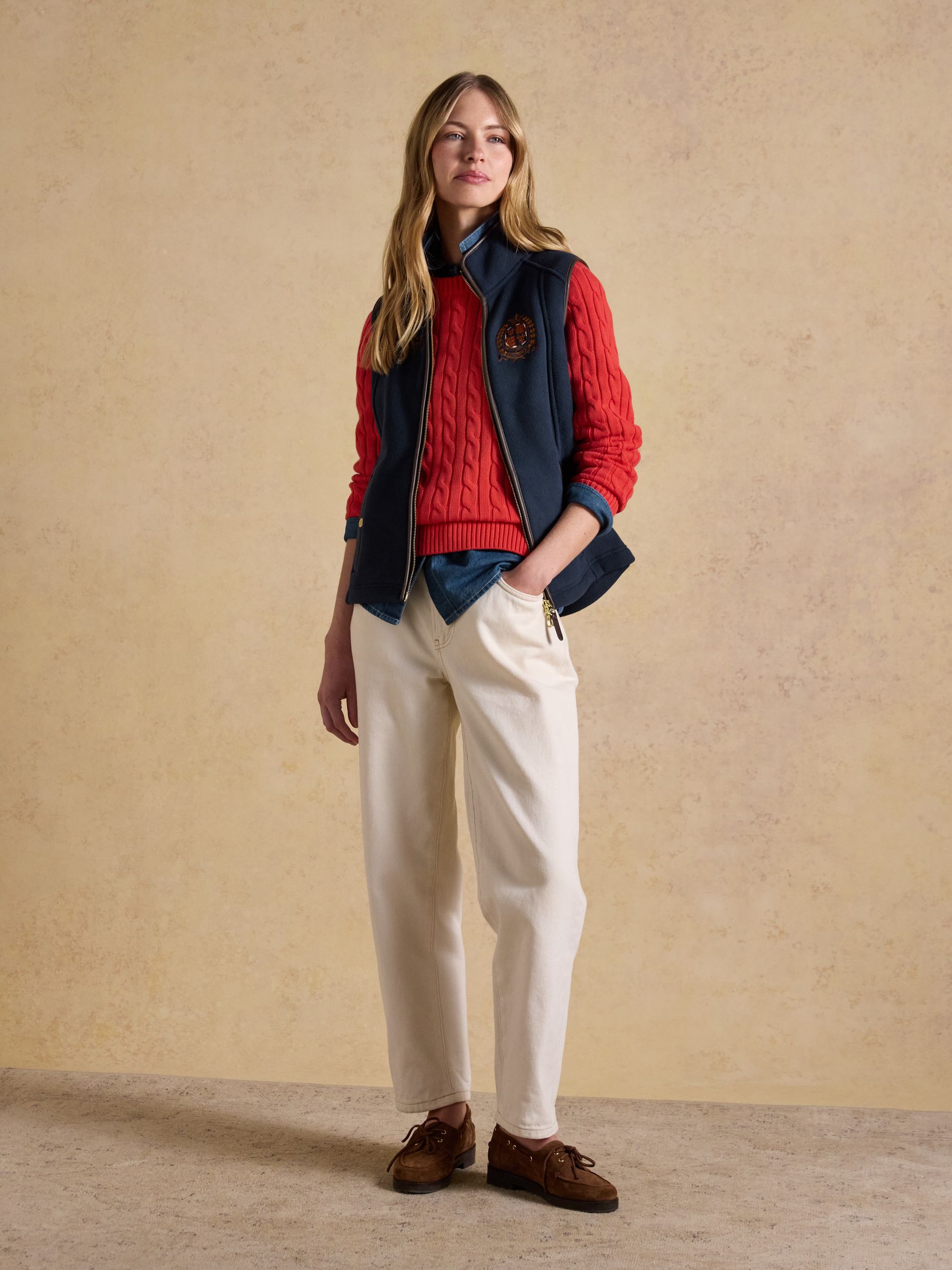 Official Badminton Navy Heritage Fleece Gilet - Image 3 of 12