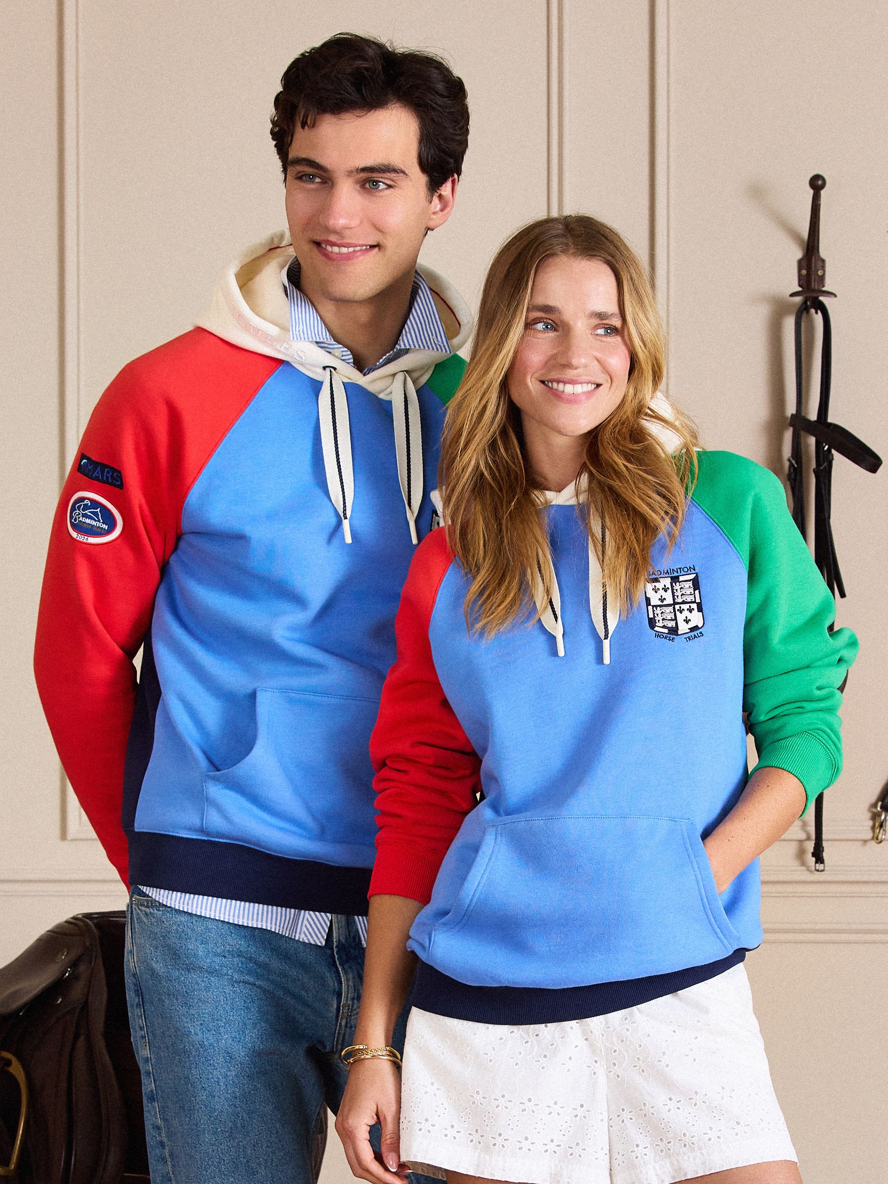 Official Badminton Multi Colourblock Unisex Hoodie | Joules