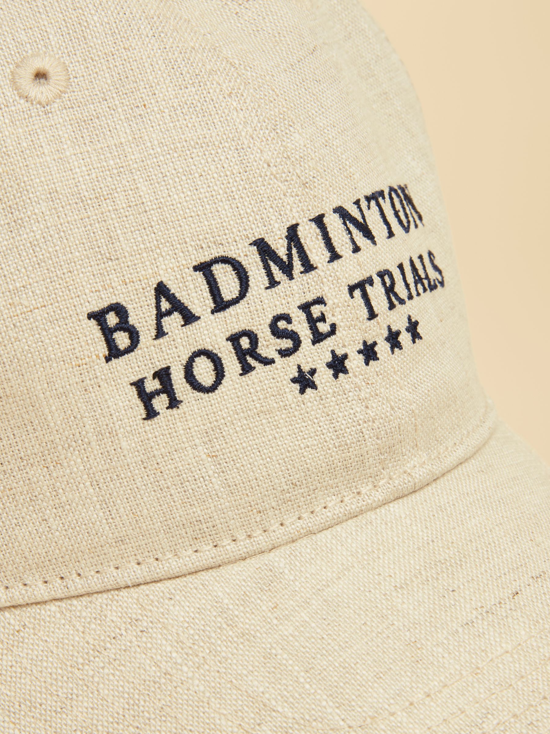 Official Badminton Cream Unisex Linen Cap - Image 4 of 4