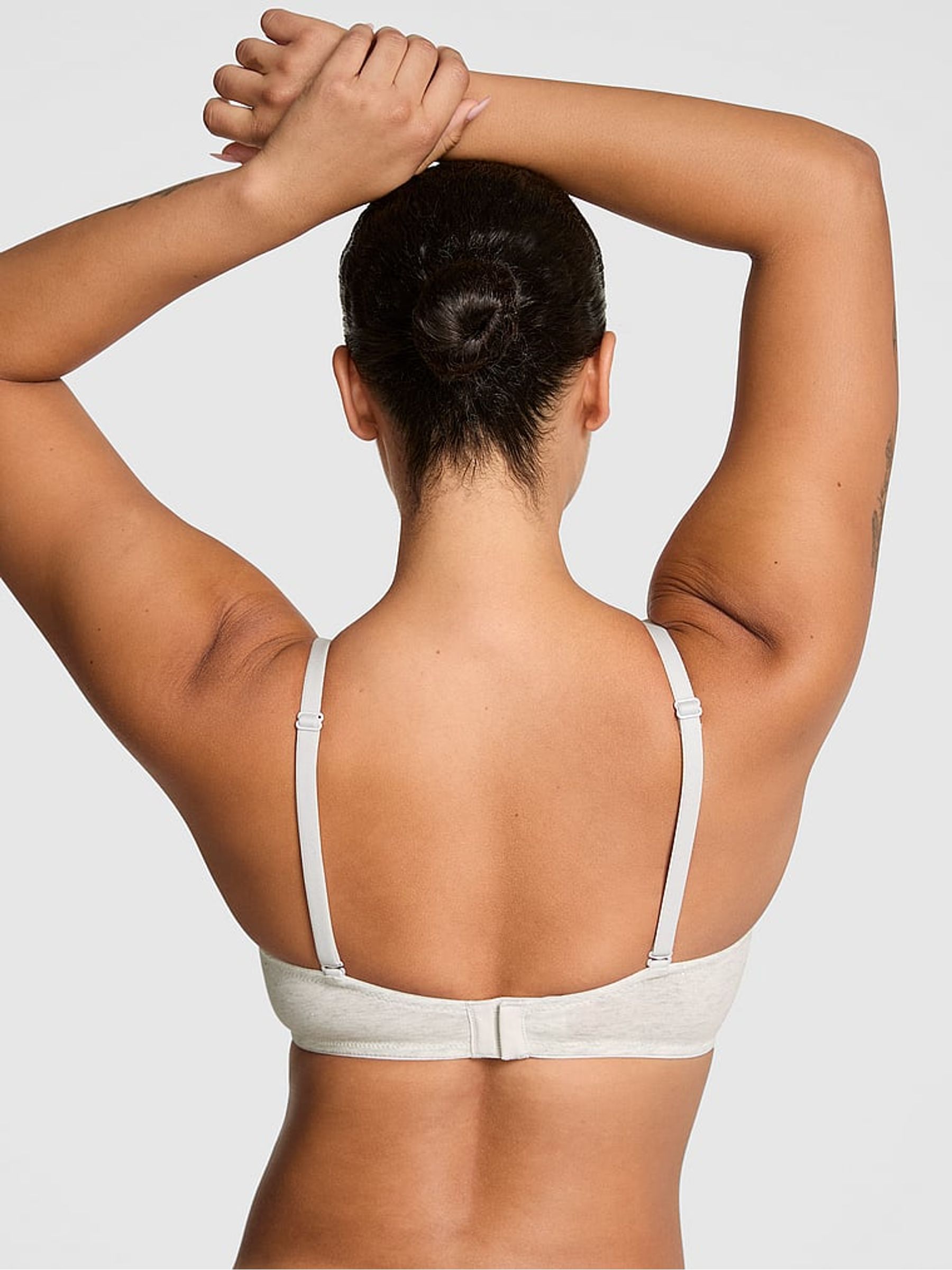Snow White Super Push Up Cotton Heather Lace Trim Bra - Image 2 of 3