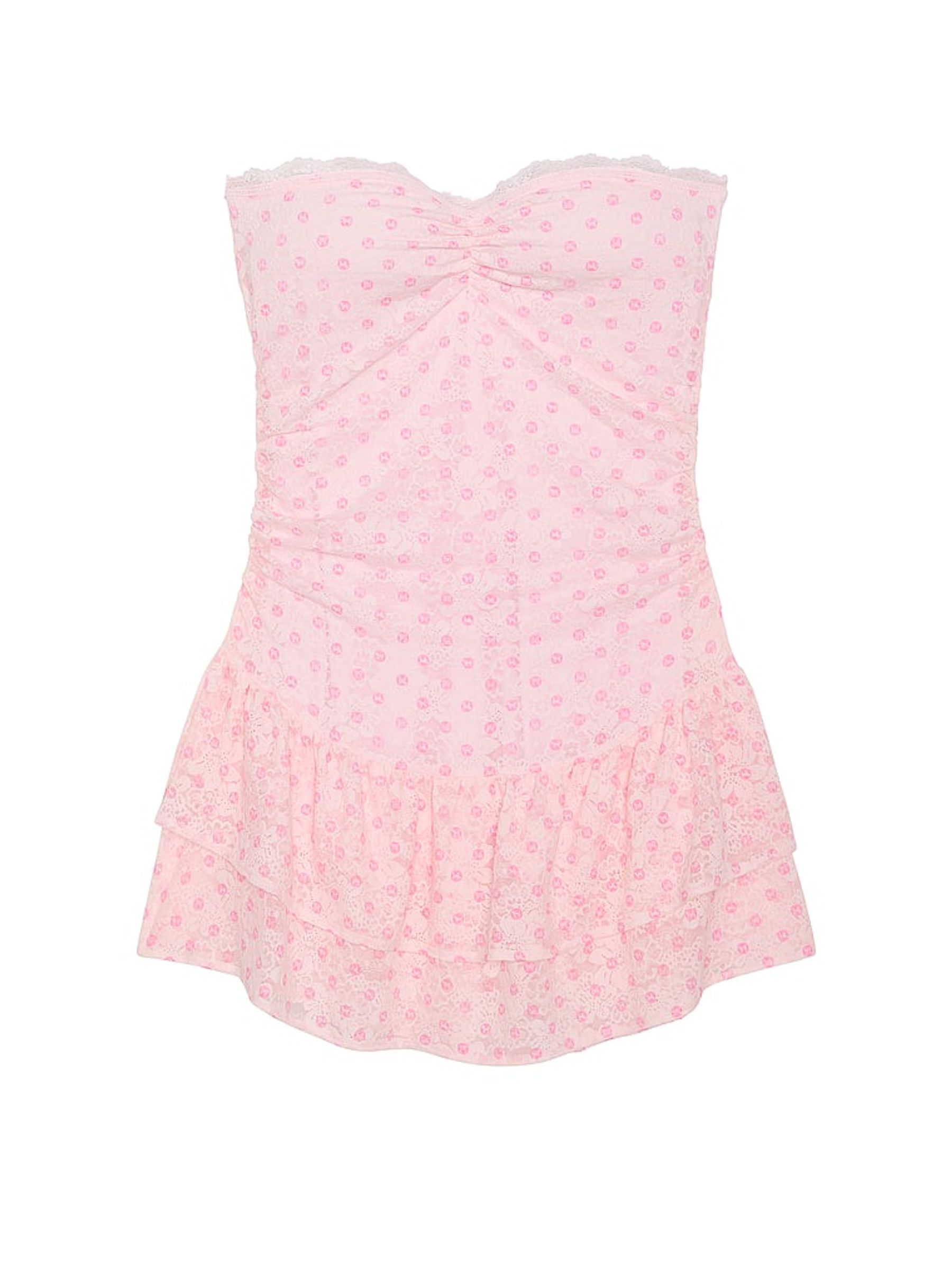 Pink Lace Ruffle Dress - Image 3 of 3