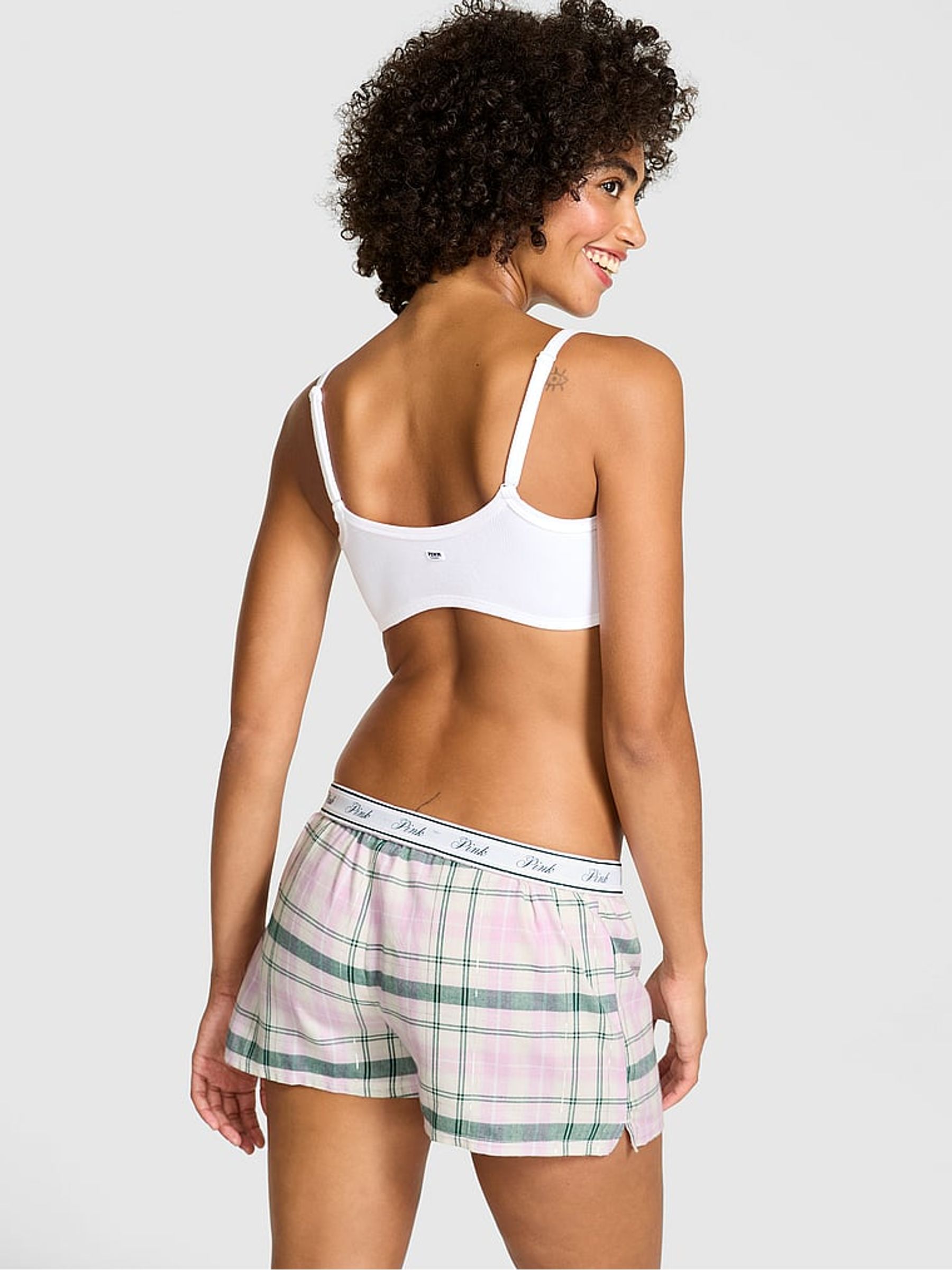 Lilac Purple Christmas Tartan Pyjama Bottoms - Image 2 of 2