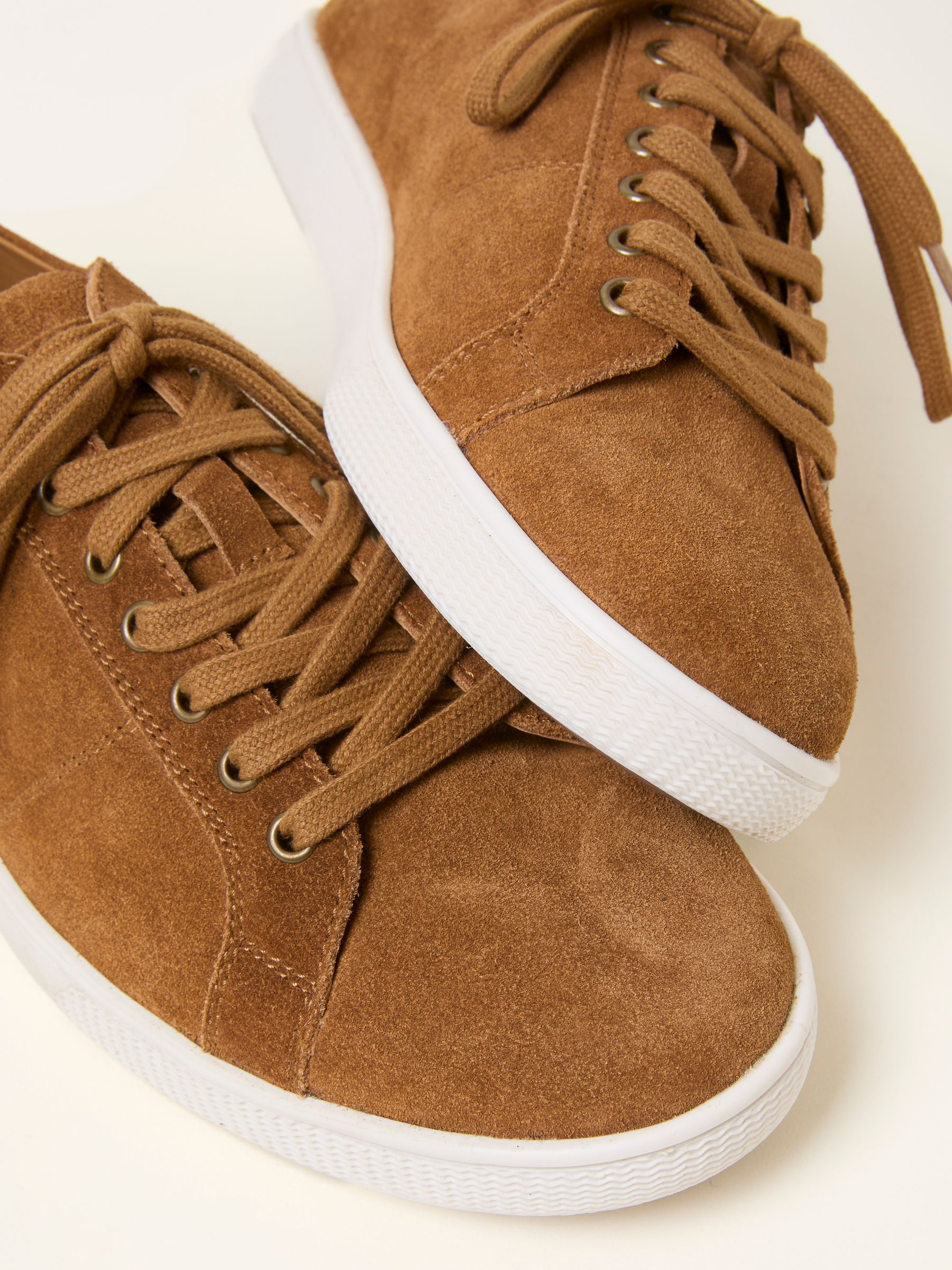 Tan Brown Mens Suede Trainer - Image 2 of 3