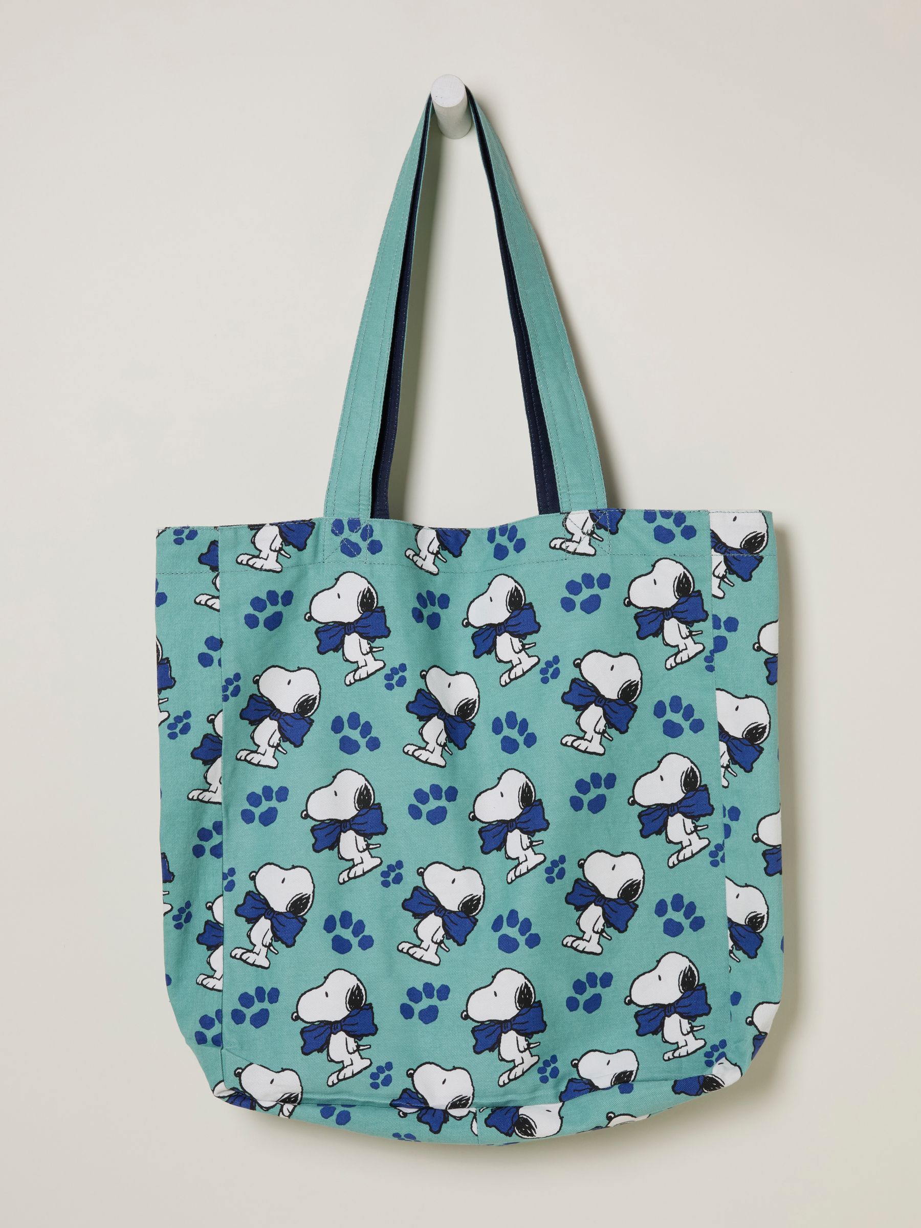 Navy Snoopy Bow Reversible Tote Bag - Image 2 of 2 Navy Snoopy Bow Reversible Tote Bag - Image 2 of 2