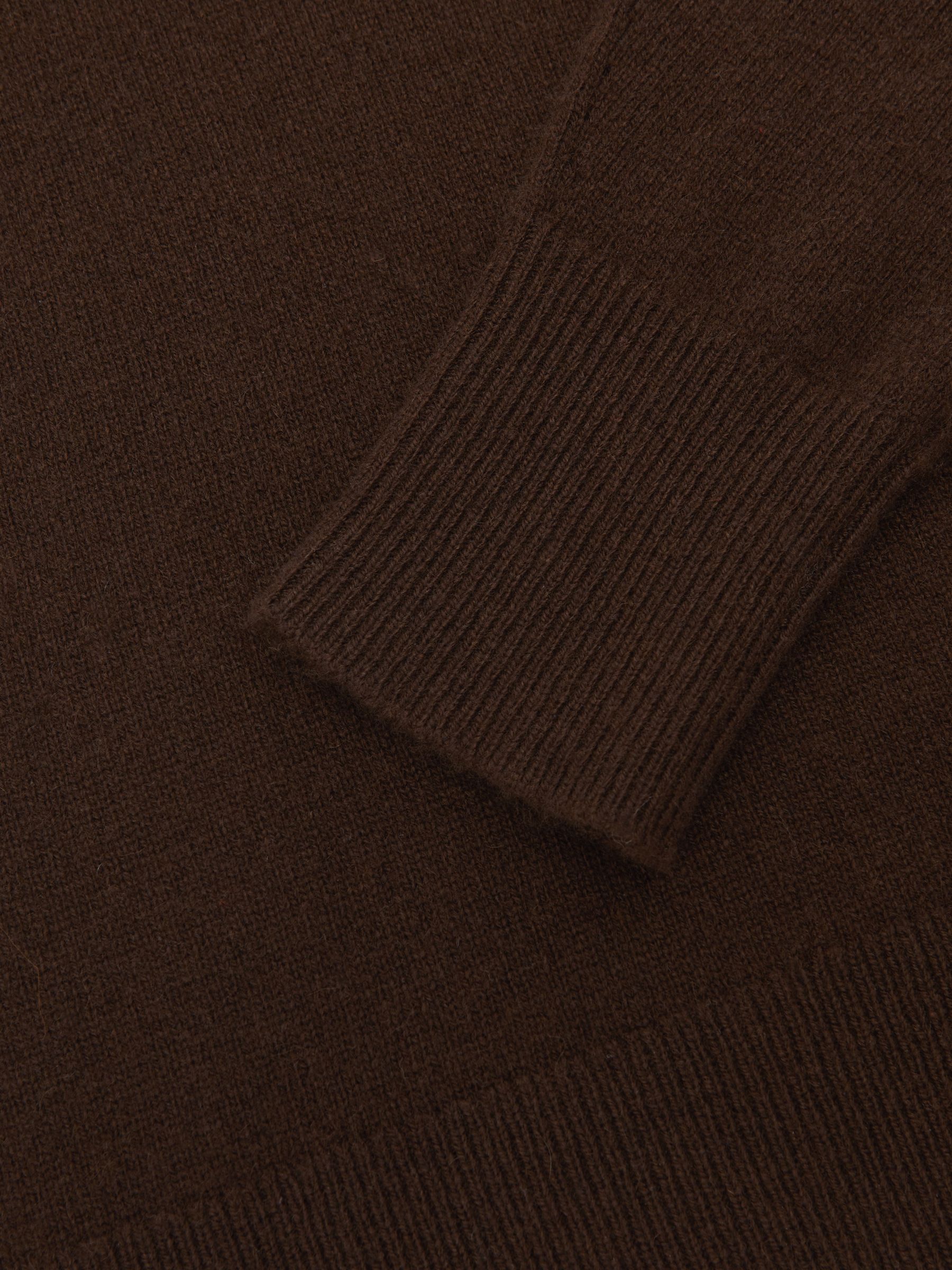100% Cashmere Crew-Neck Jumper in Chocolate Brown - Image 7 of 7