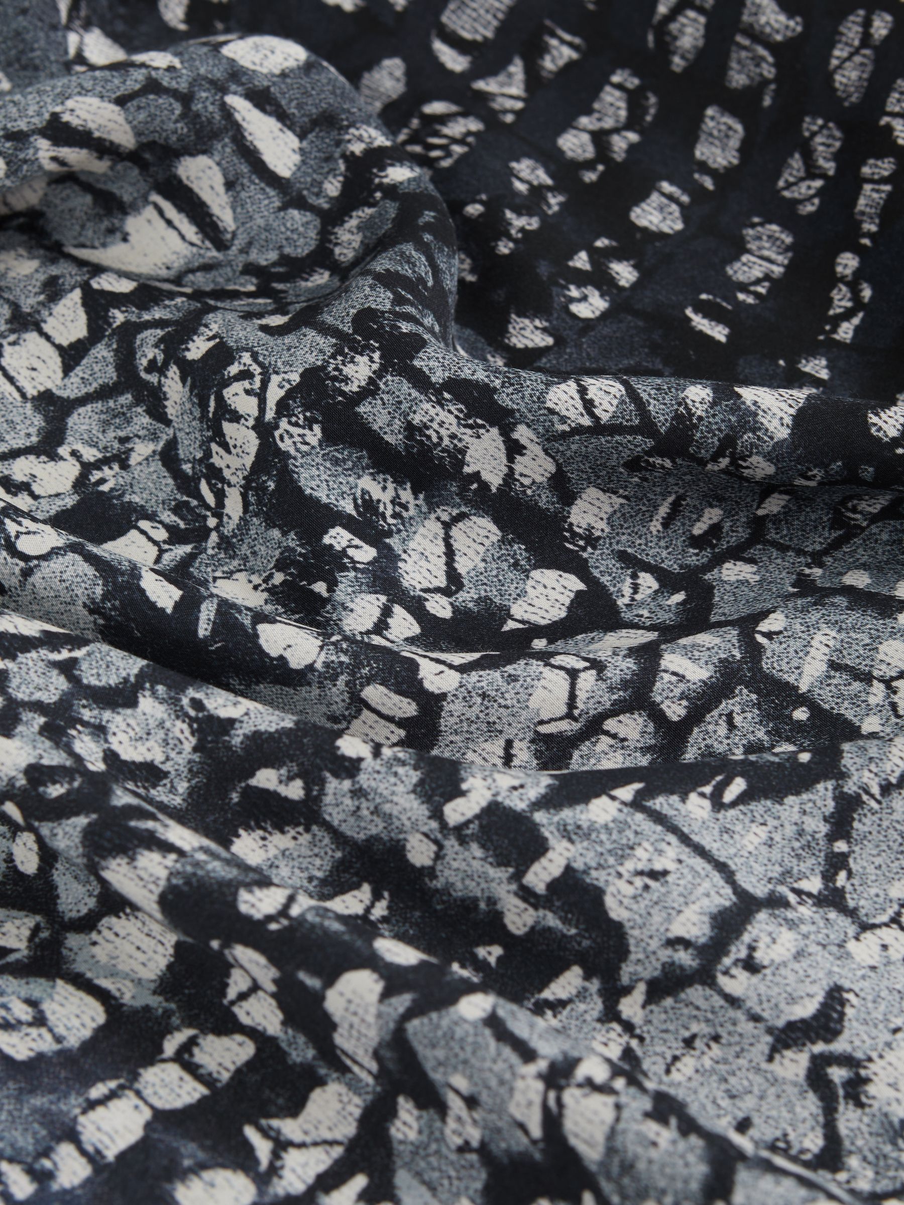 Printed Maxi Slip Dress in Navy - Image 6 of 6