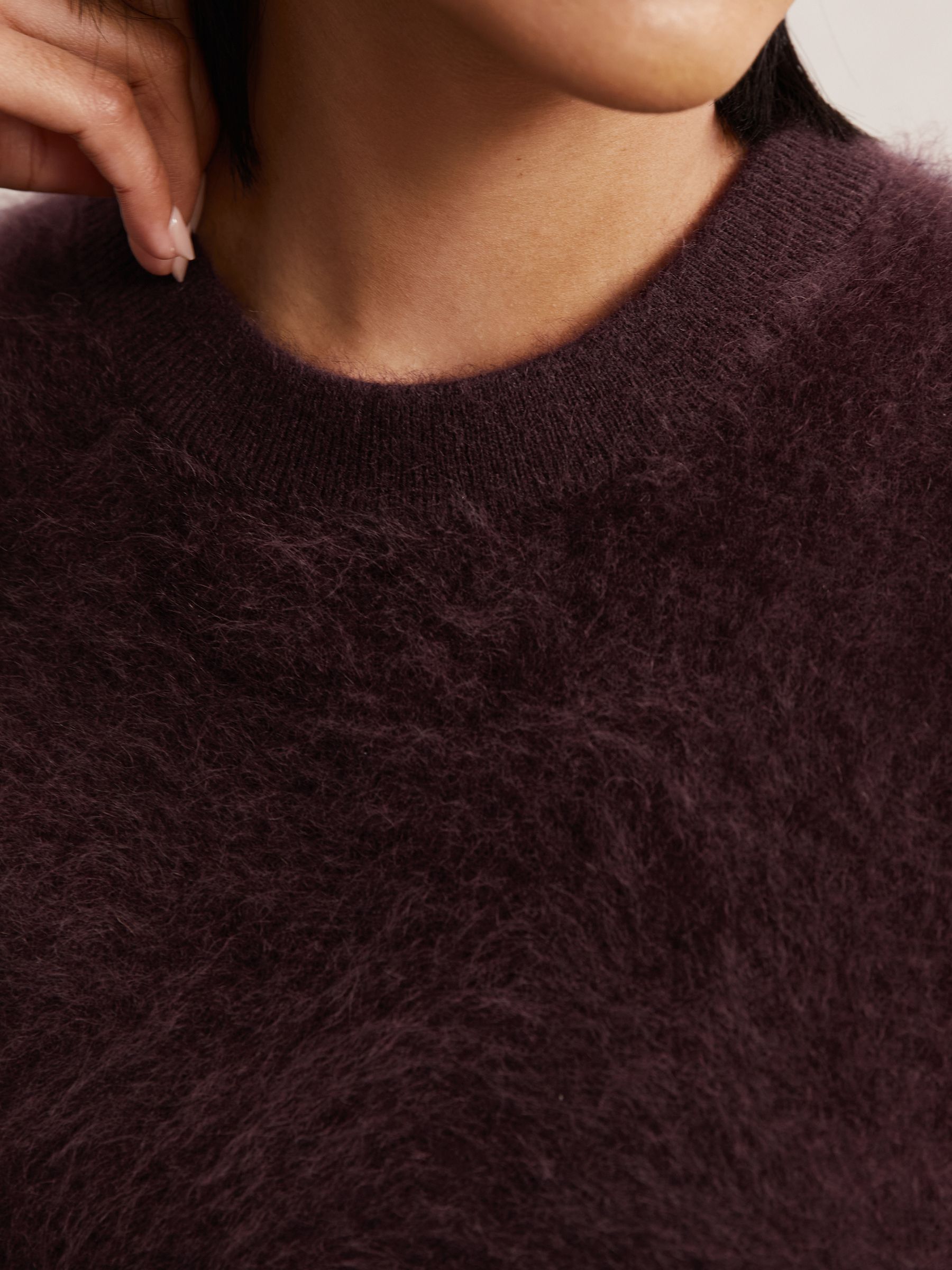 Brushed Cashmere Vest in Burgundy - Image 2 of 5