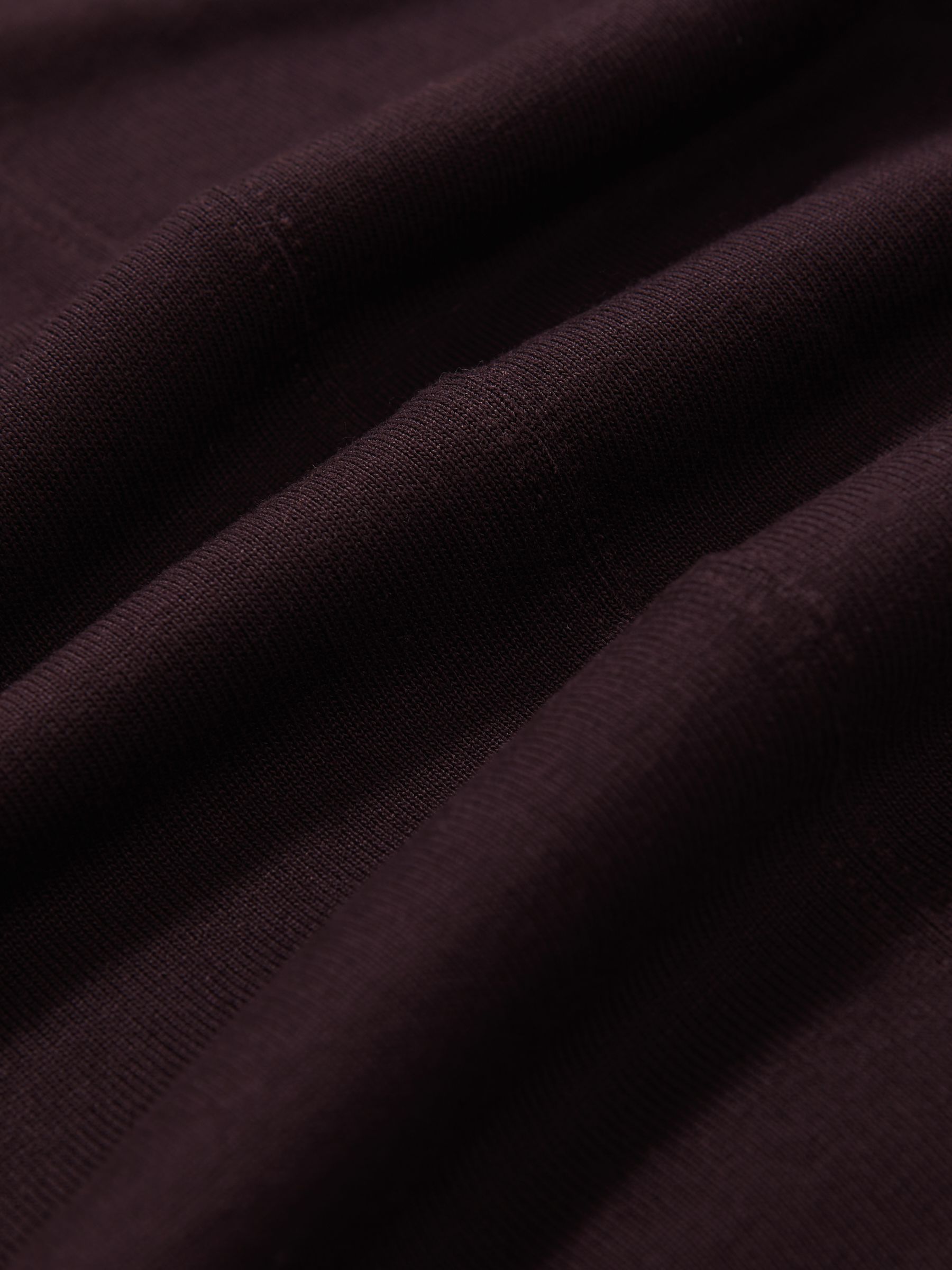 Jersey V-Neck Top in Plum - Image 5 of 5