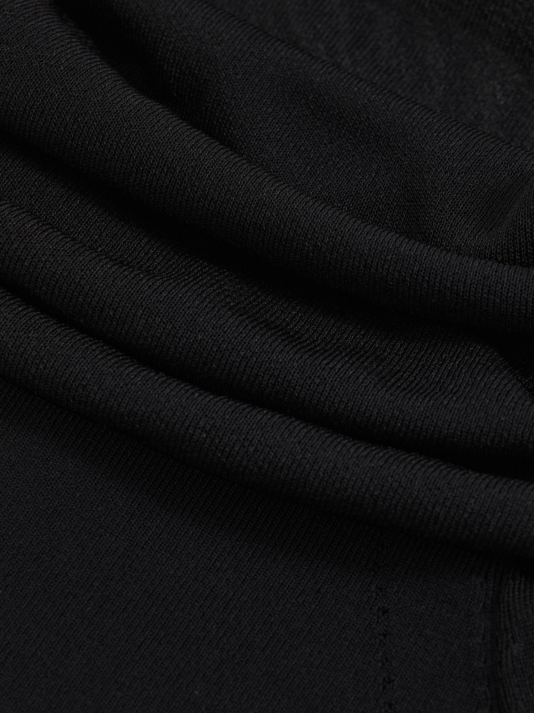Sheer Mesh Bardot Top in Black - Image 5 of 5