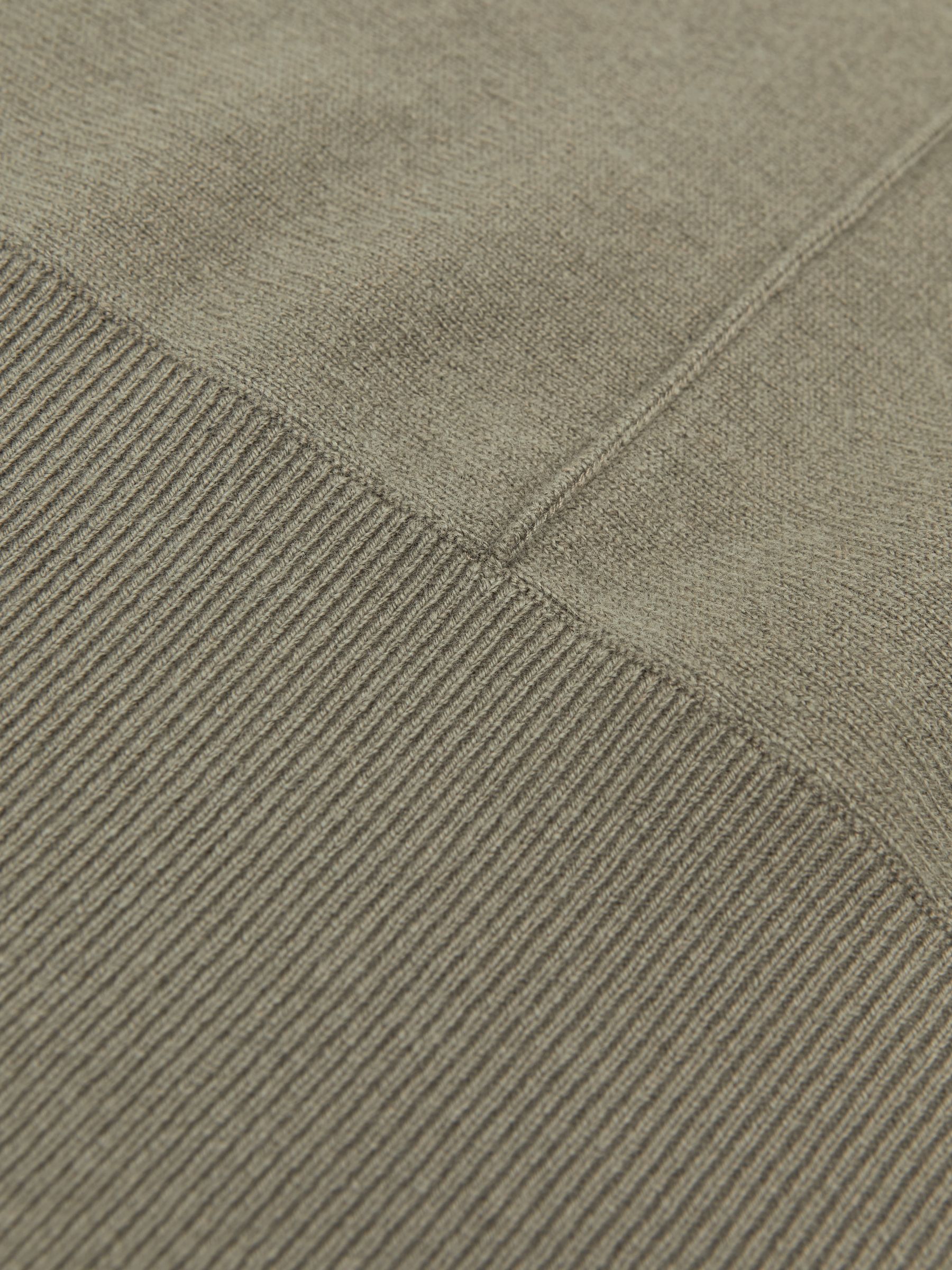 Wool-Blend Funnel-Neck Batwing Jumper with Cashmere in Sage Green - image 3