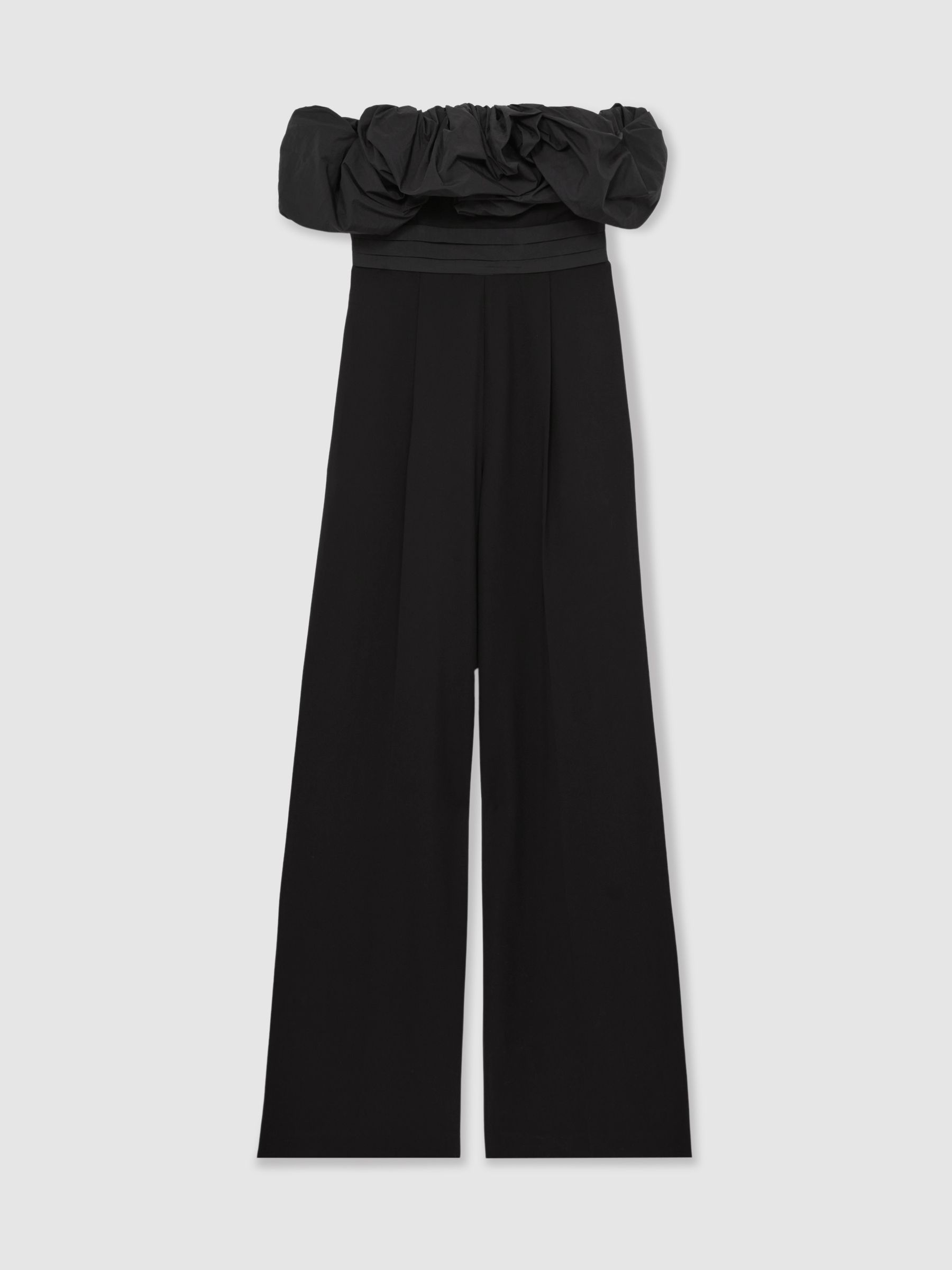 Sculptural Strapless Wide-Leg Jumpsuit in Black - Image 2 of 5