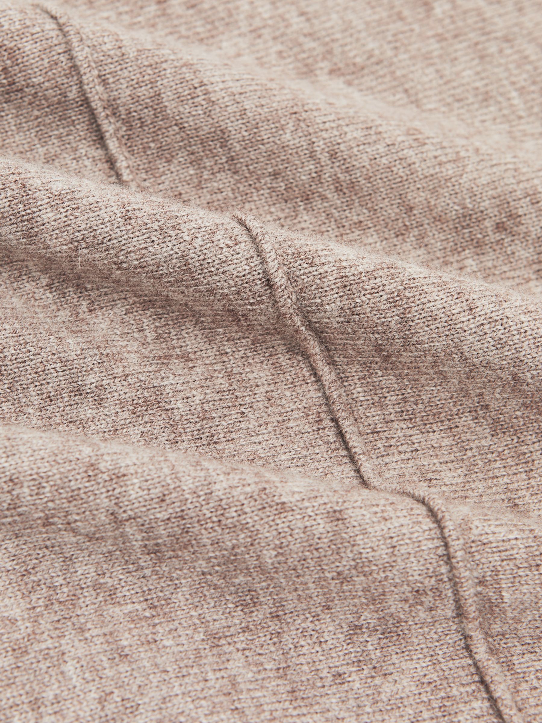 Wool-Blend Funnel-Neck Batwing Jumper with Cashmere in Neutral - image 3