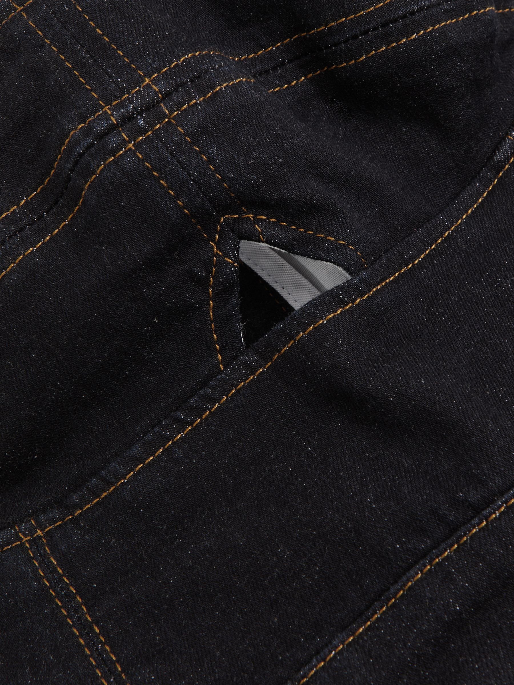 Strapless Wide Leg Denim Jumpsuit in Indigo Blue - image 3