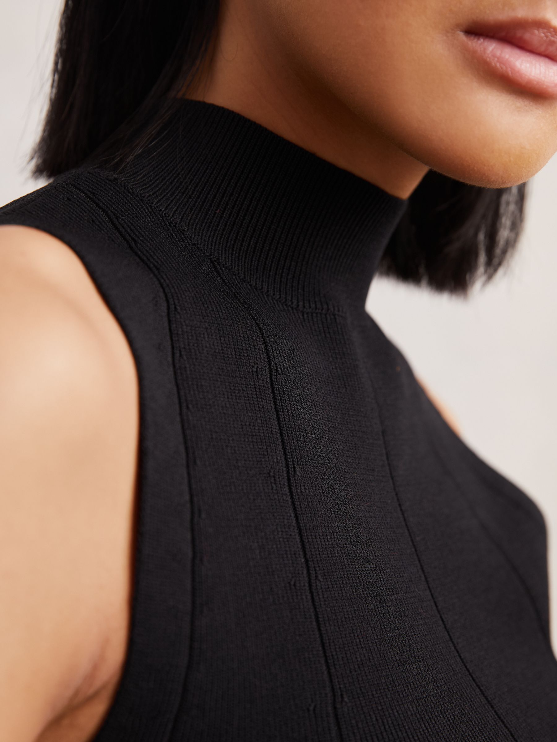 High Neck Sleeveless Top in Black - image 3