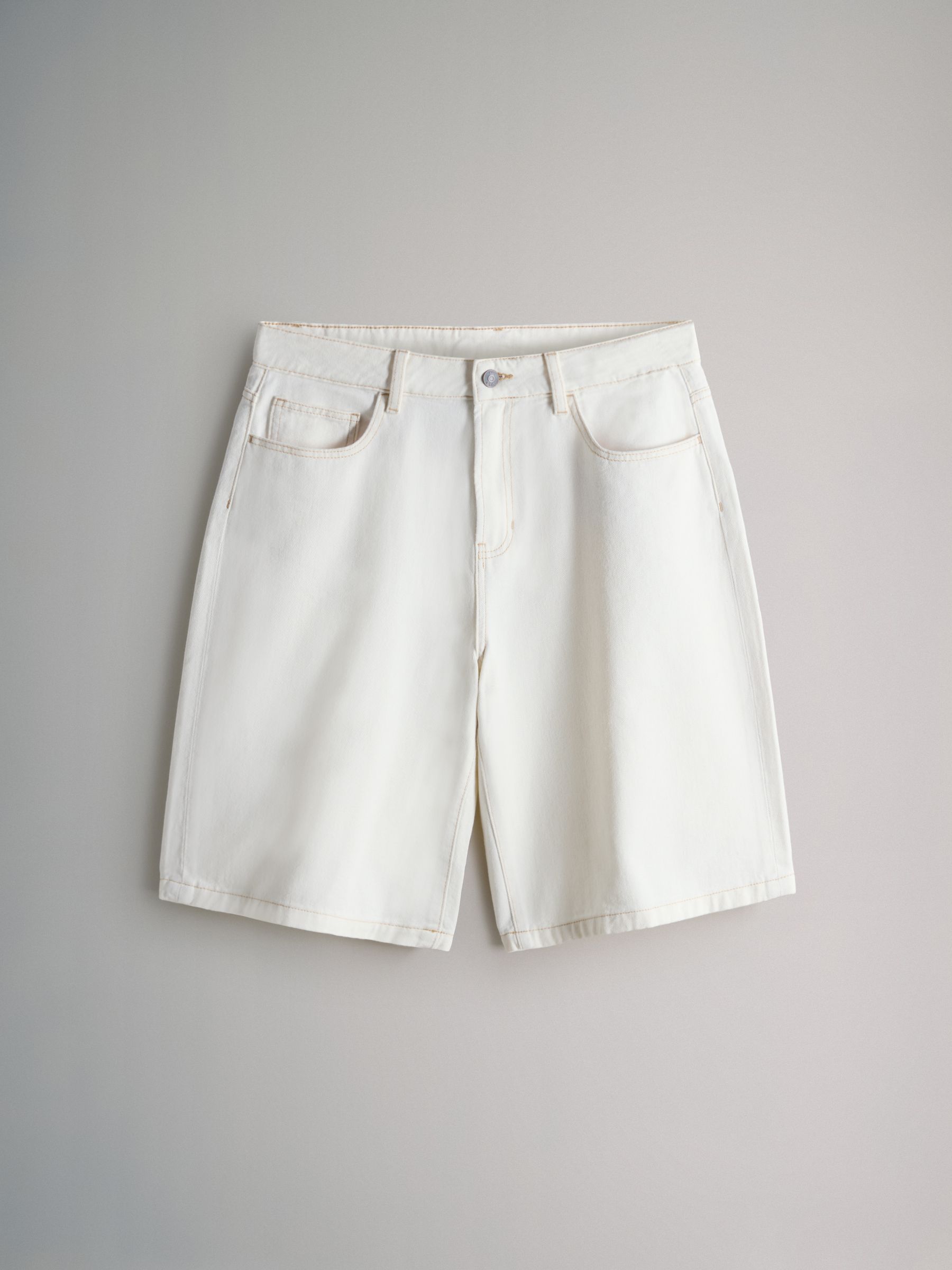 2 Pack Denim Bermuda Shorts Mid Blue/Ecru - Image 5 of 6