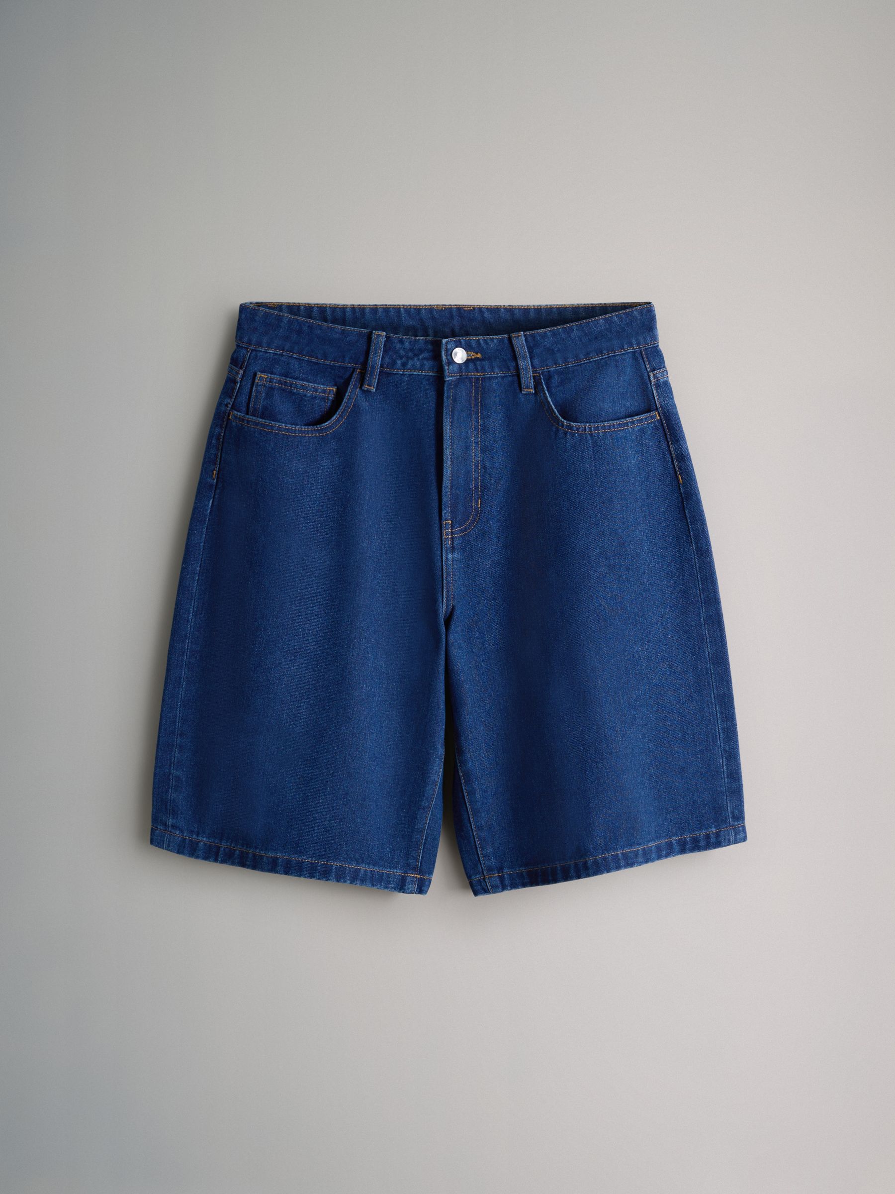 2 Pack Denim Bermuda Shorts Mid Blue/Ecru - Image 6 of 6