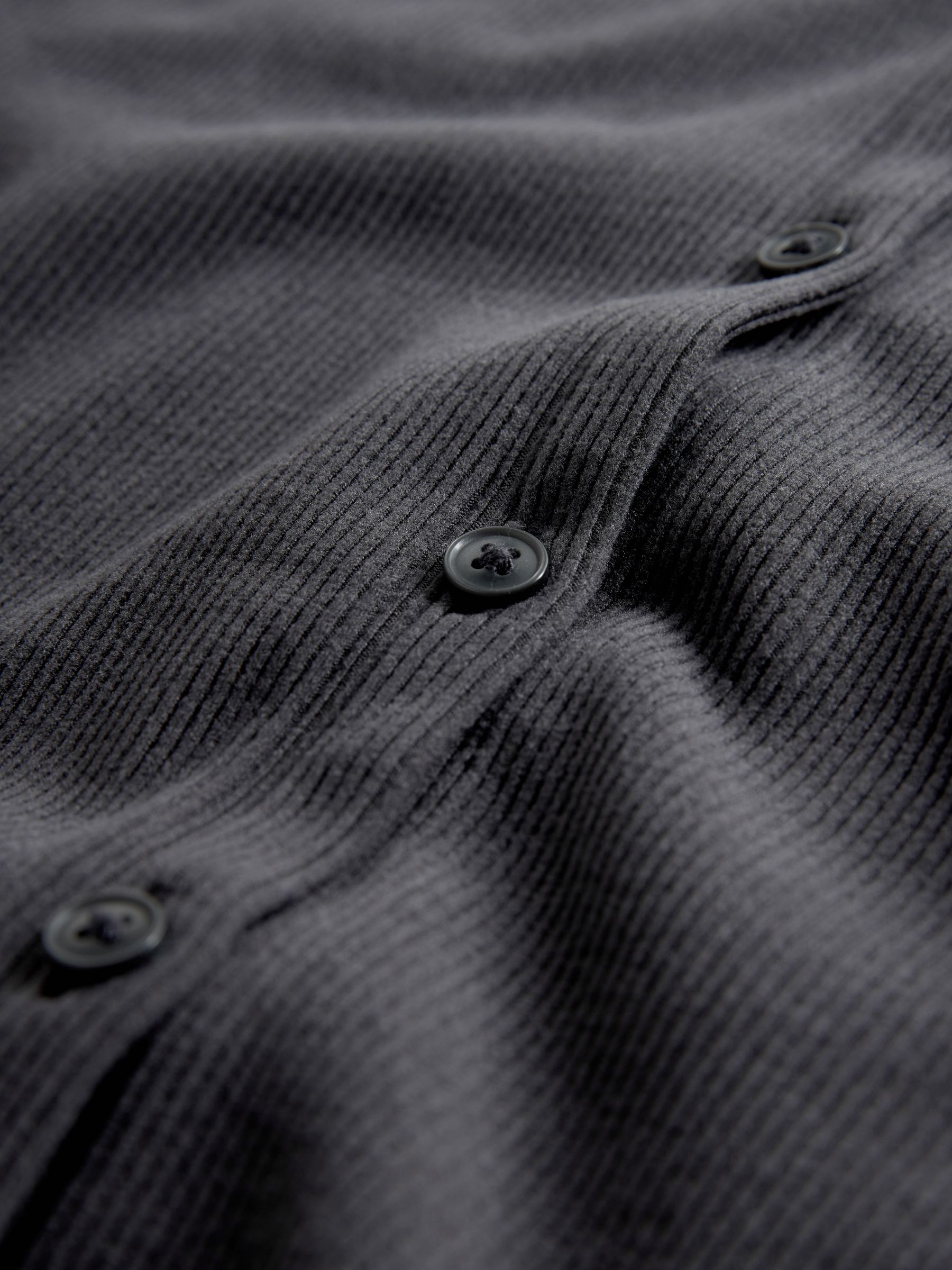 2 Pack Soft Touch Ribbed Long Sleeve Cardigan Black/Grey - Image 5 of 5