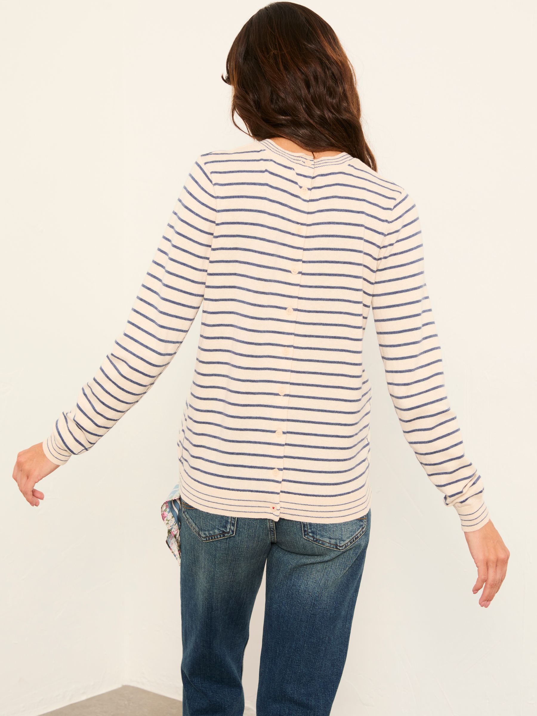 Breton Natural Knitted Stripe Jumper - Image 2 of 6