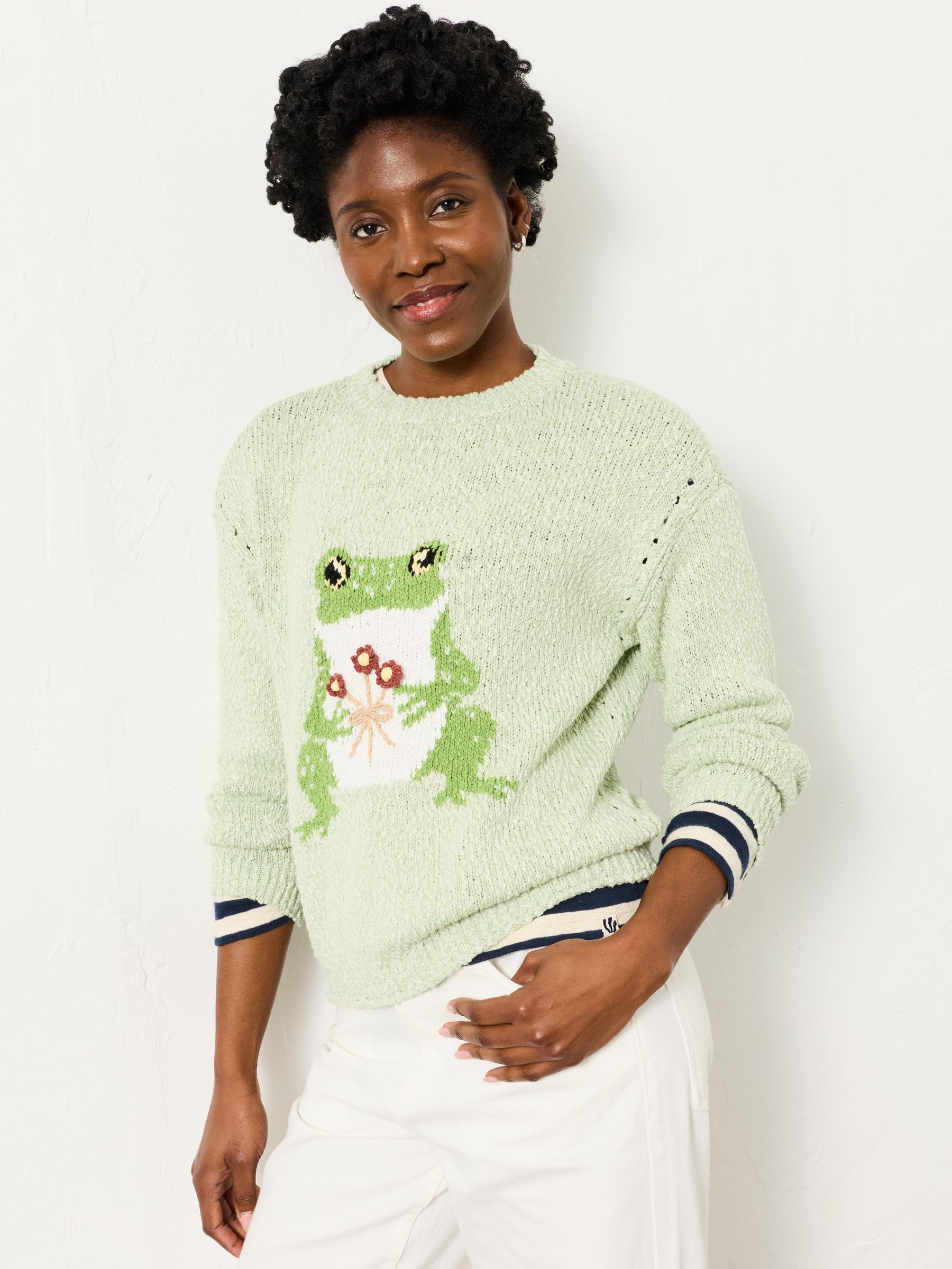 Green Frog Knitted Jumper - Image 1 of 7