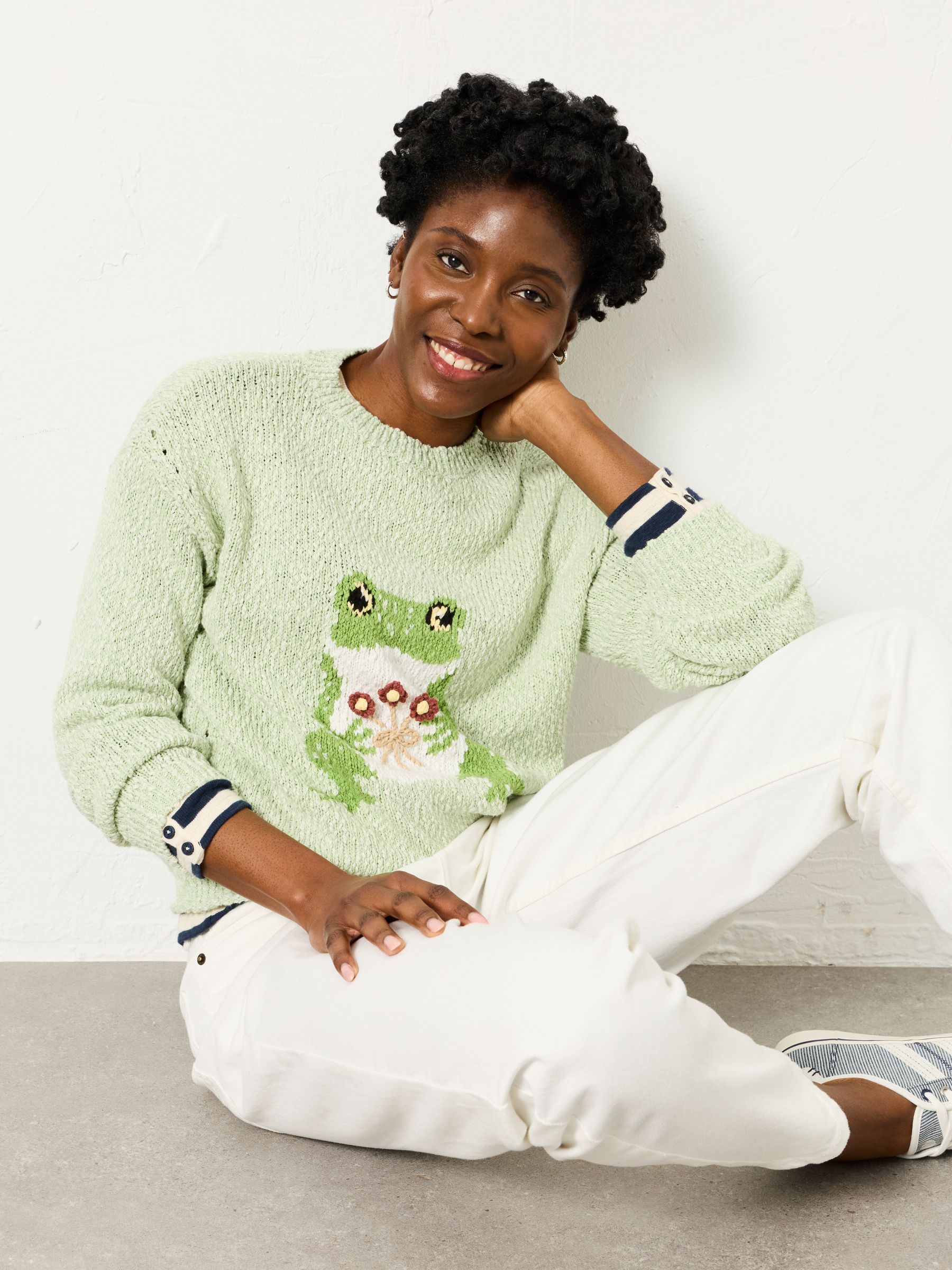 Green Frog Knitted Jumper - Image 6 of 7