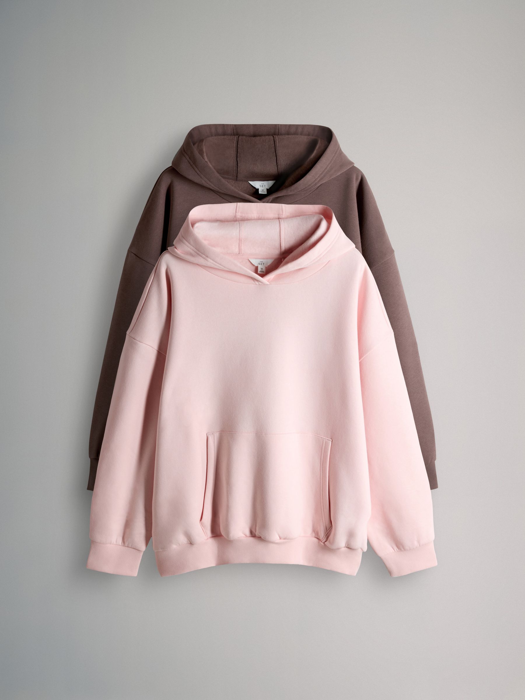2 Pack Relaxed Hoodie Chocolate Brown/Pink - Image 1 of 5