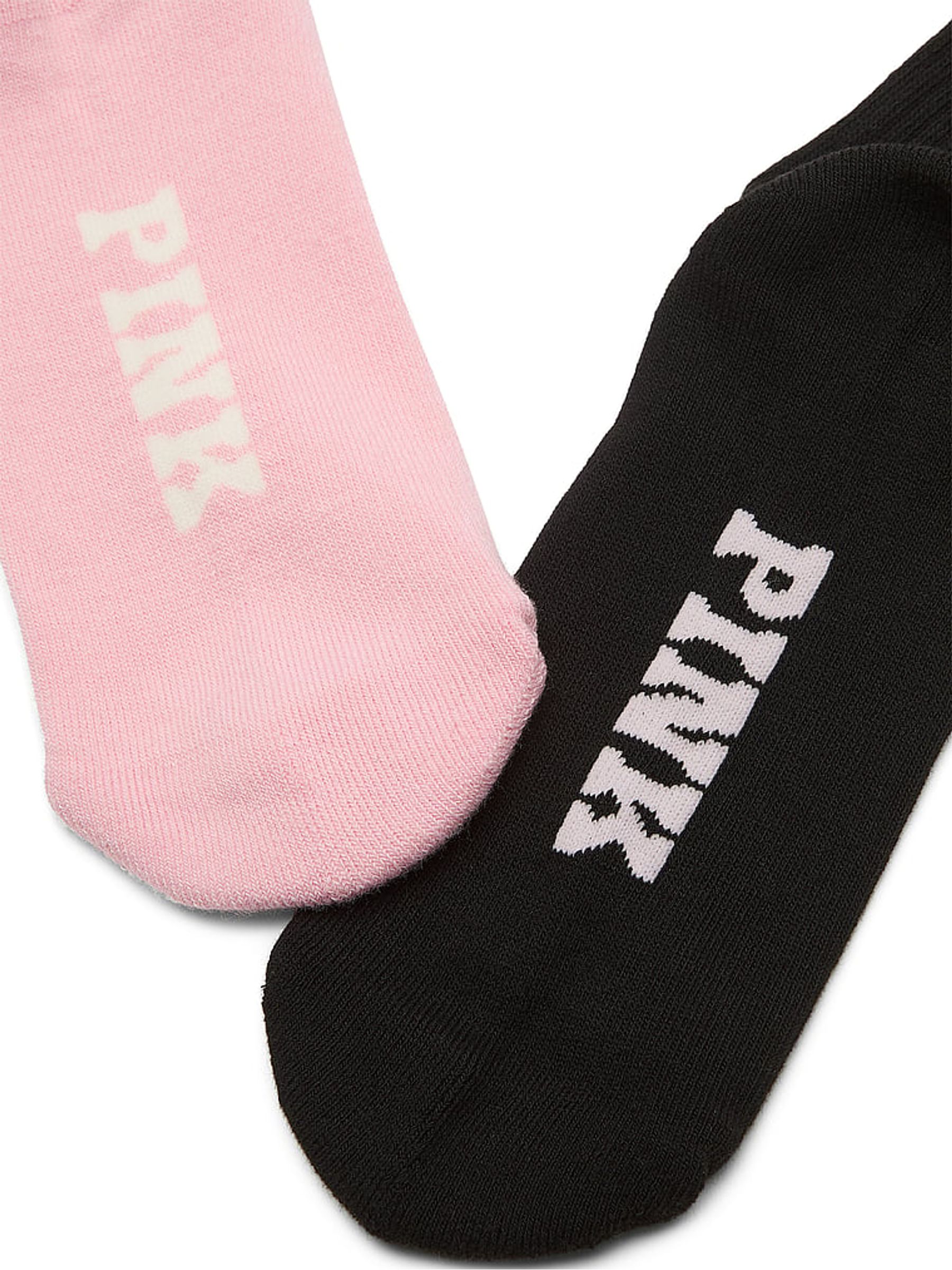 Dollhouse Pink/ Black 2 Pack Quarter Socks - Image 2 of 2