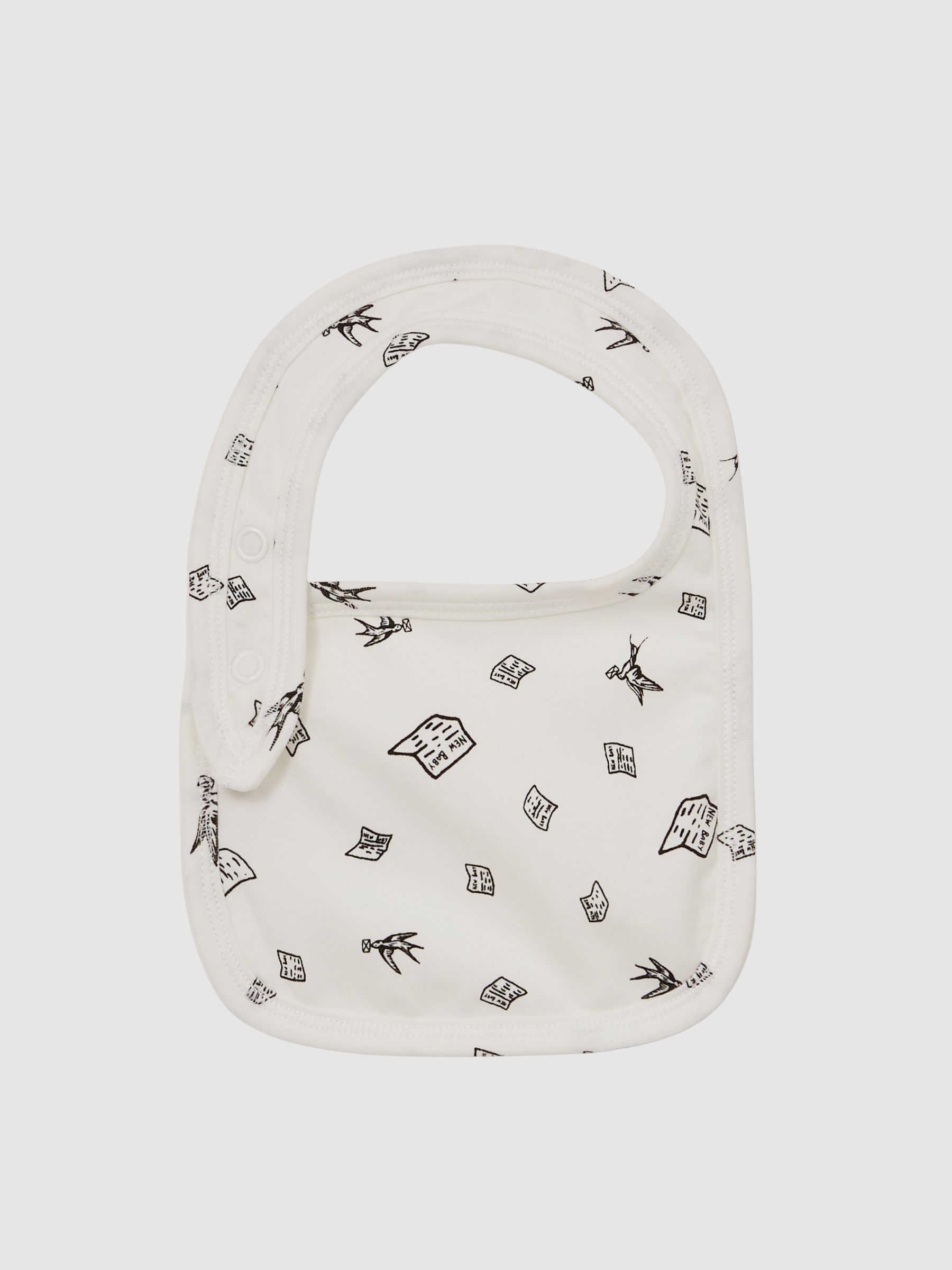 Bird Print Sleepsuit Set in Ivory Print - Image 3 of 5