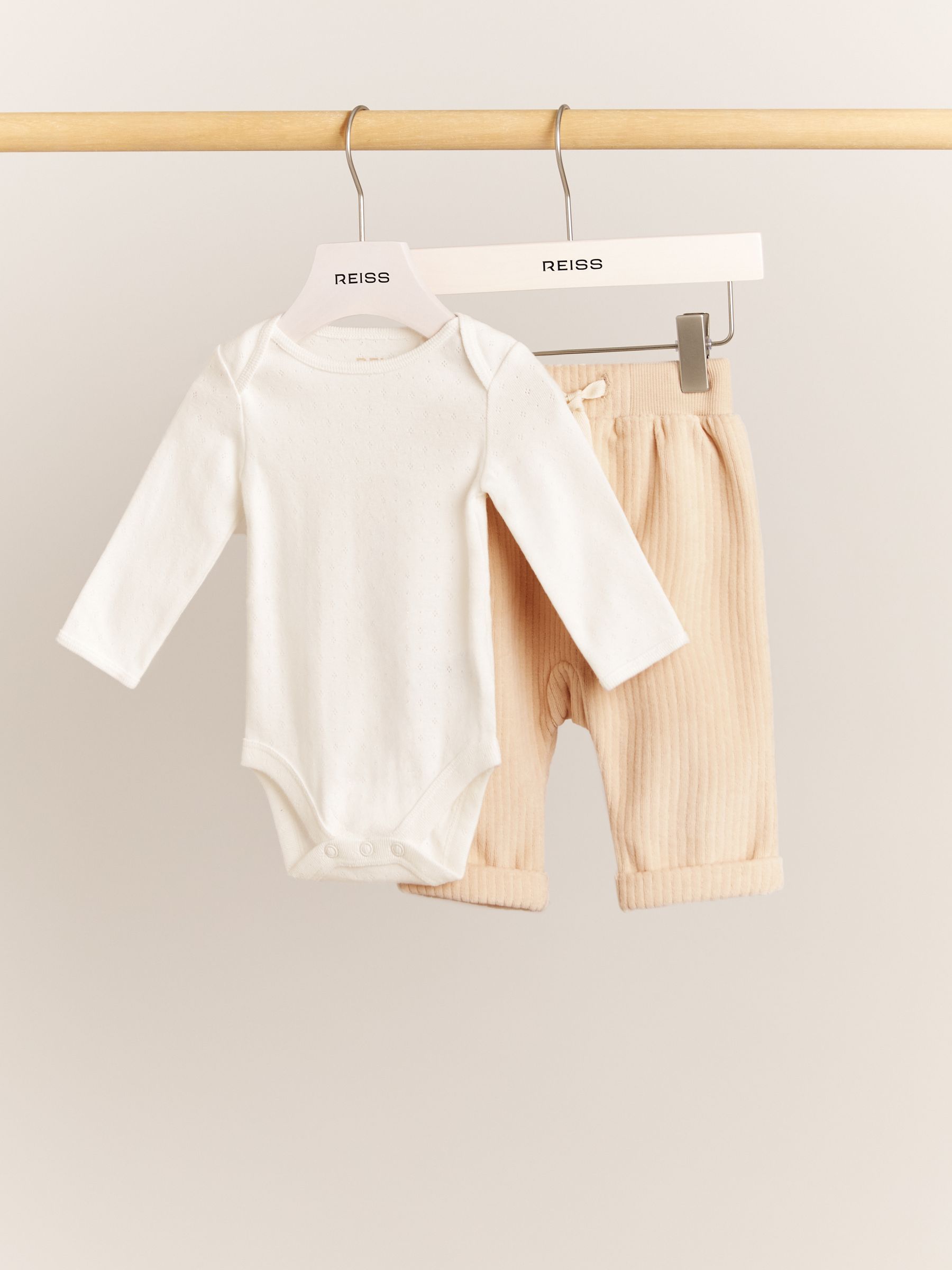Corduroy Trousers and Bodysuit Set in Neutral - Image 1 of 2