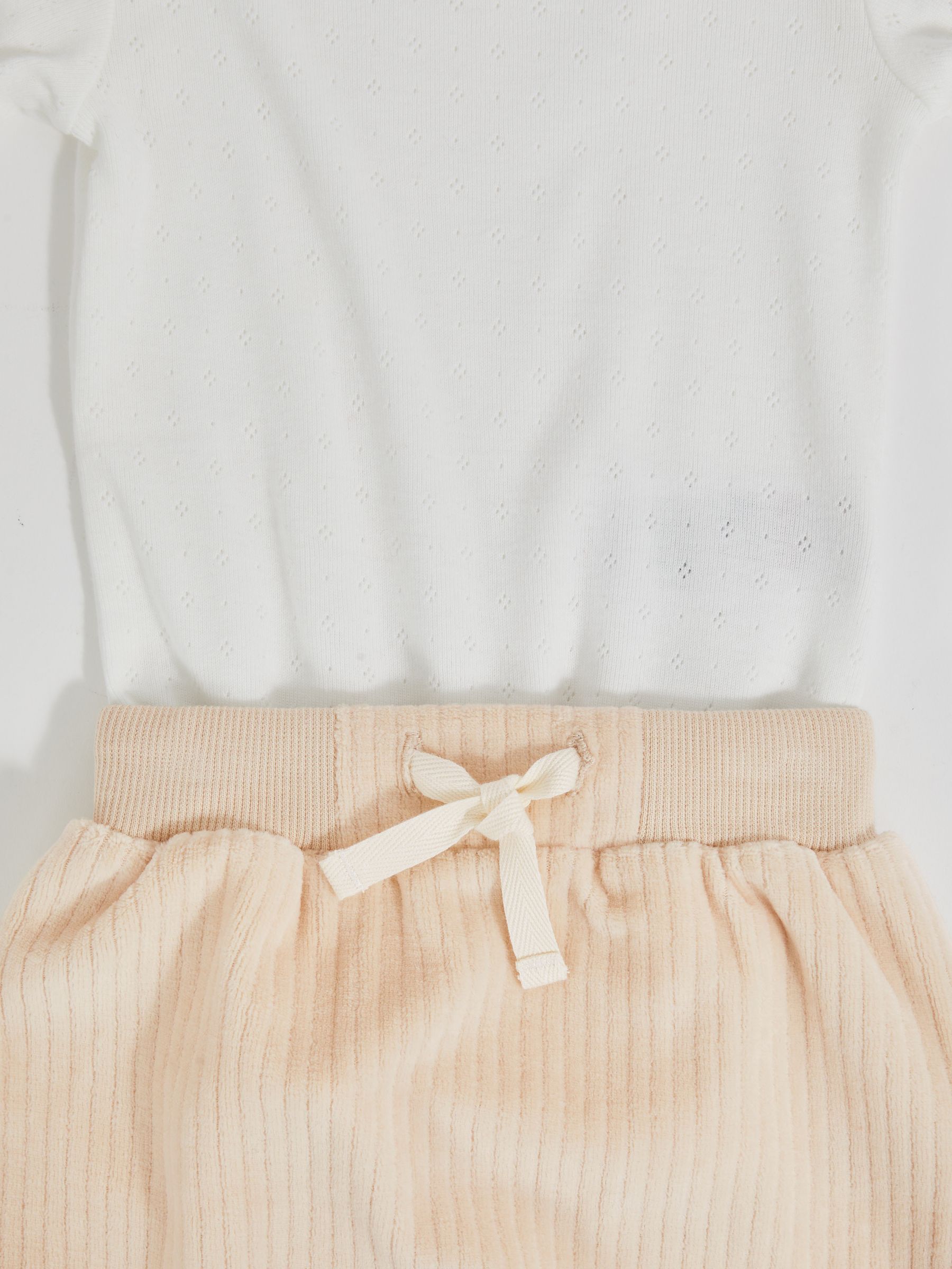 Corduroy Trousers and Bodysuit Set in Neutral - Image 2 of 2 Corduroy Trousers and Bodysuit Set in Neutral - Image 2 of 2