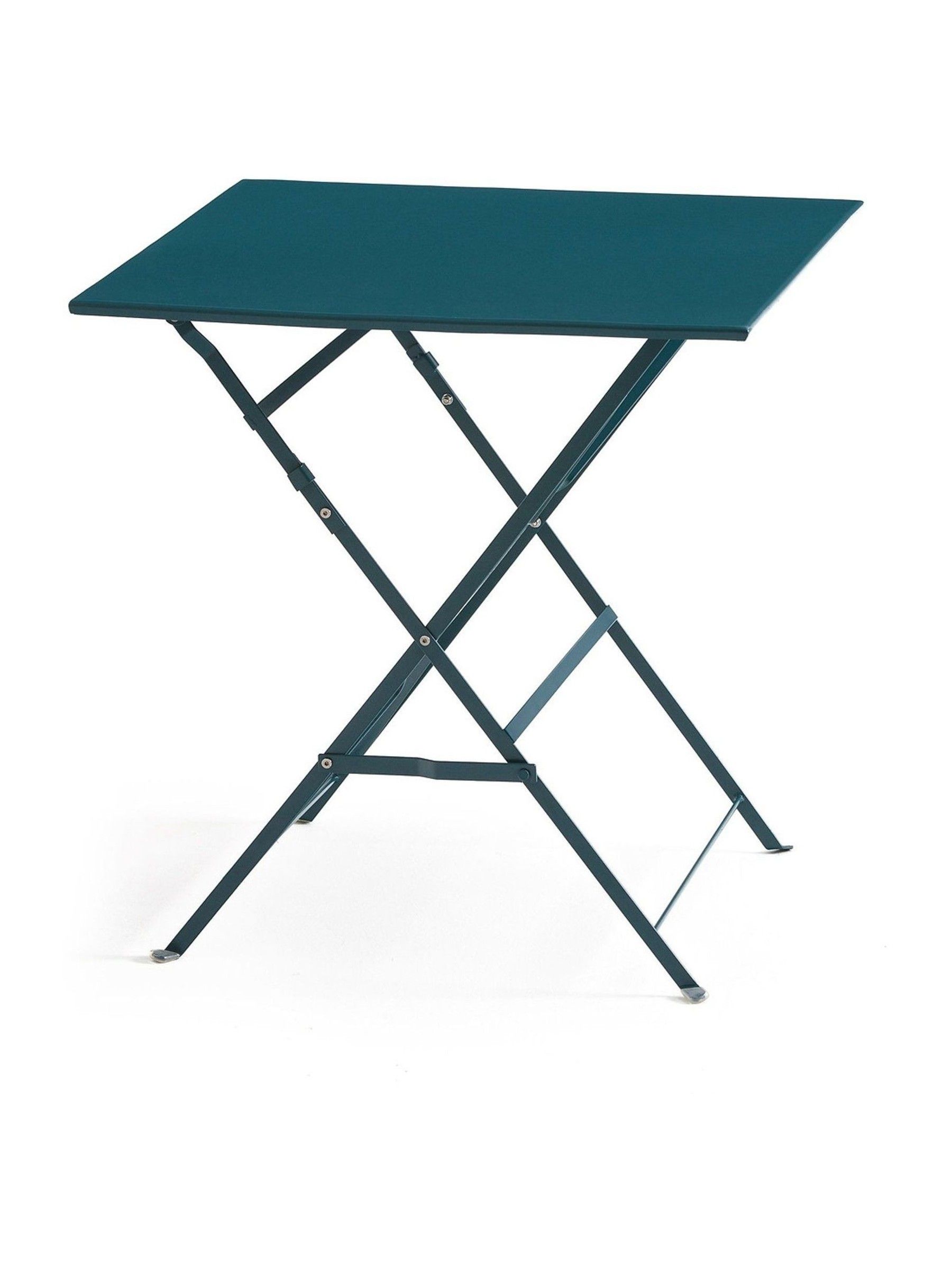 La Redoute Intérieurs Blue Ozevan Square Folding Metal Garden Table - Image 2 of 4