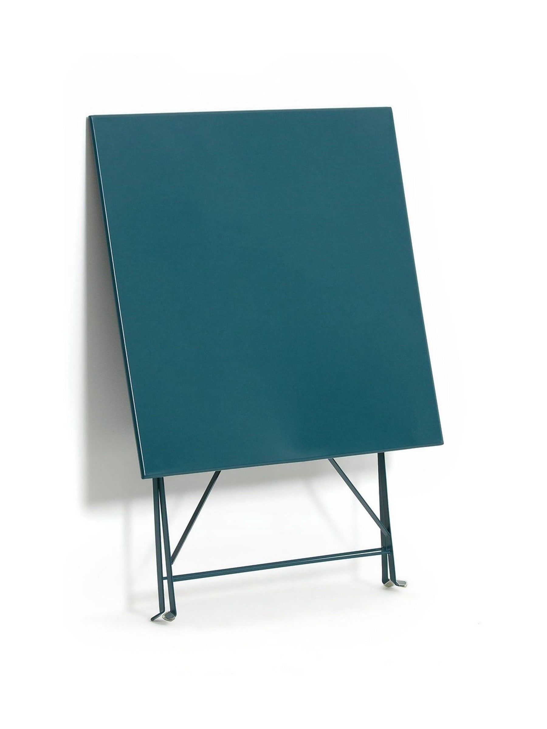 La Redoute Intérieurs Blue Ozevan Square Folding Metal Garden Table - Image 3 of 4