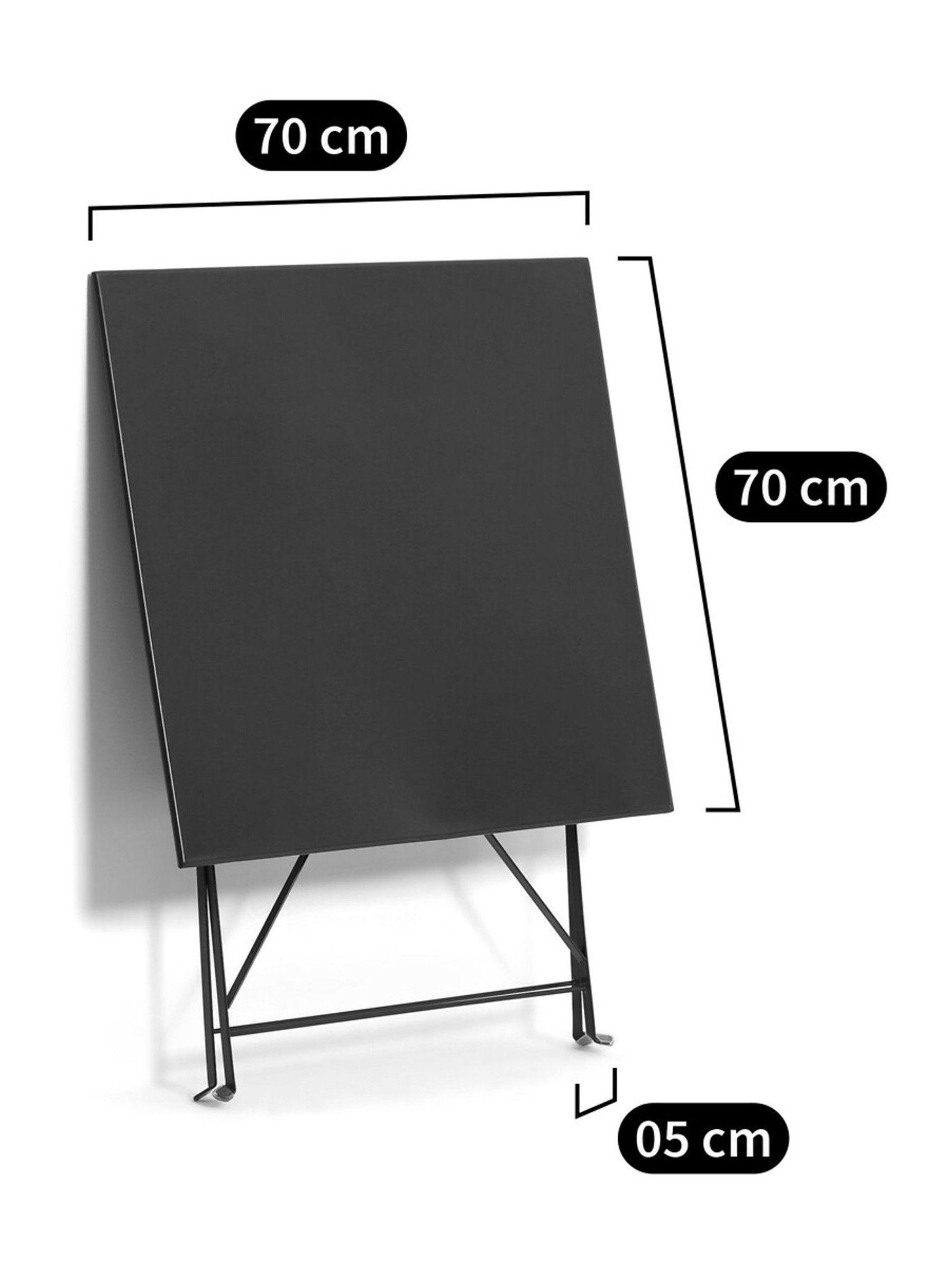 La Redoute Intérieurs Blue Ozevan Square Folding Metal Garden Table - Image 4 of 4