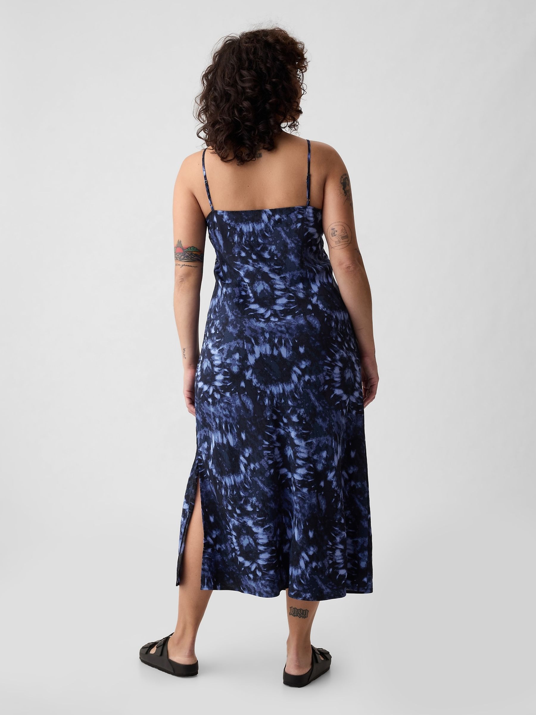 Blue Slip Midi Dress - Image 5 of 5