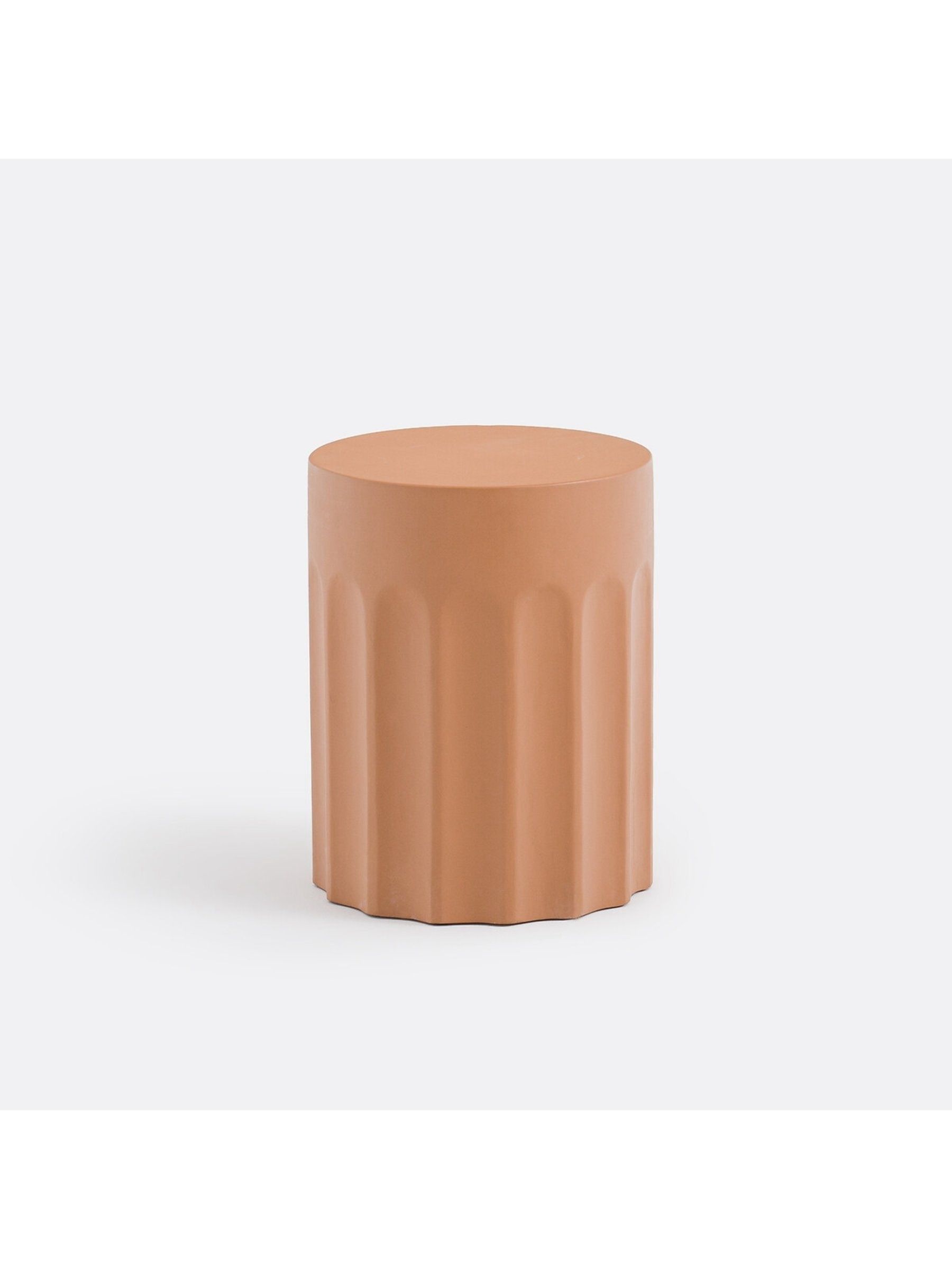 La Redoute Intérieurs Terracotta Mannila Cement Fibre Garden Side Table - Image 2 of 5