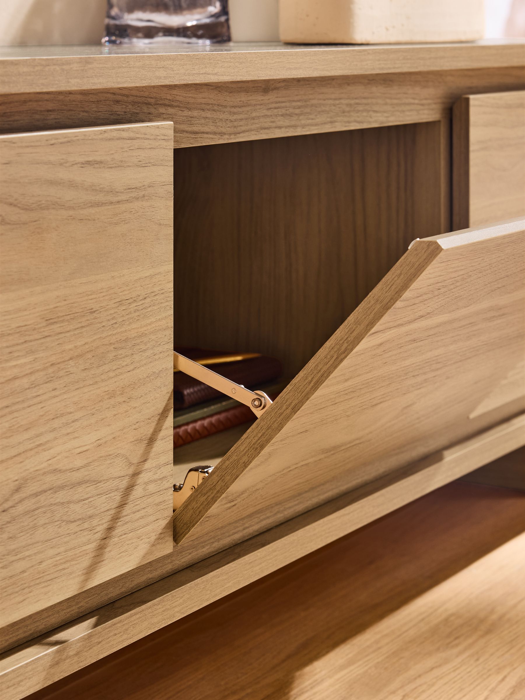 Kaci Up to 70 inch Up to 50 Inch TV Unit in Oak Effect - Image 3 of 6