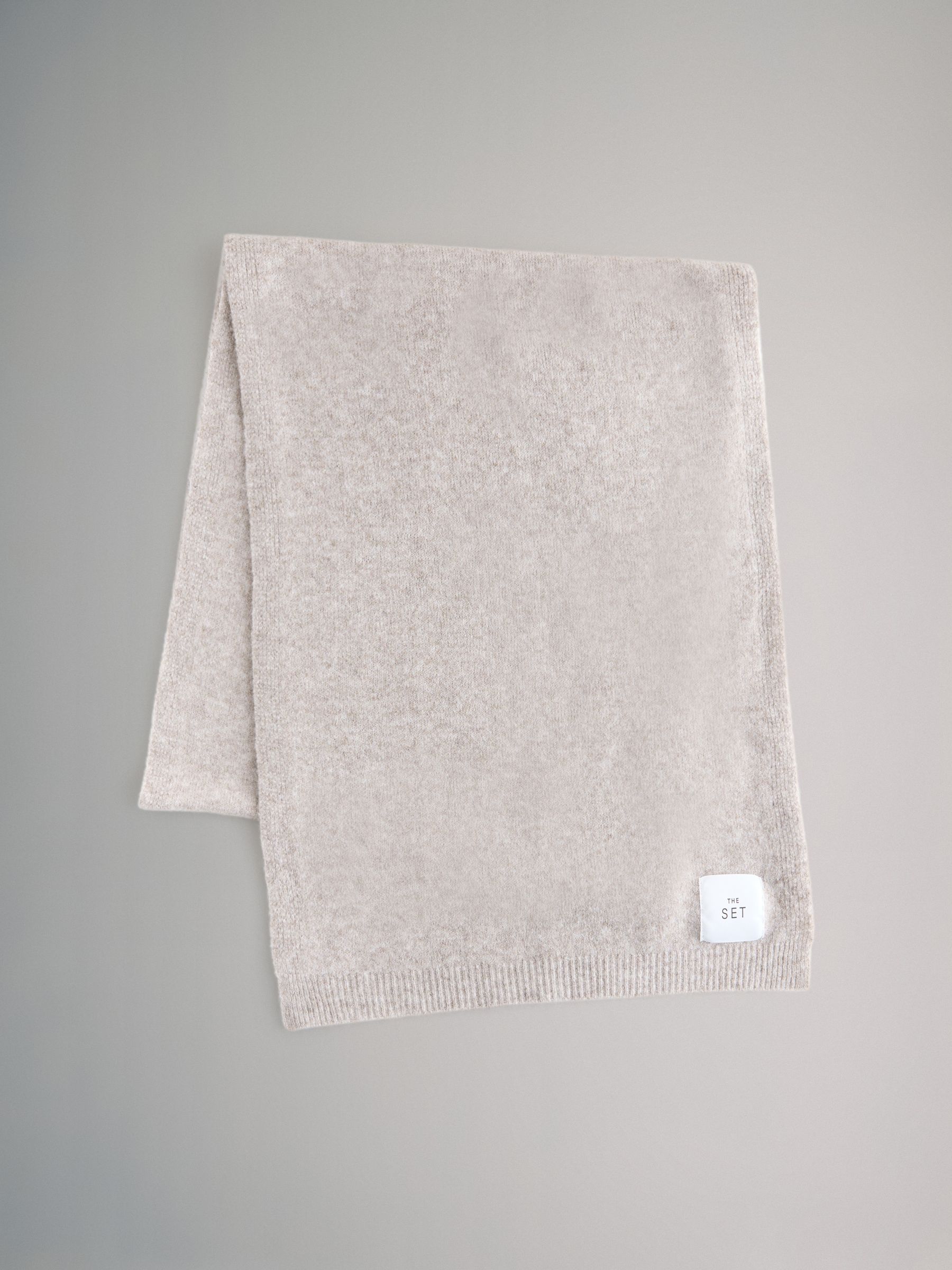 Oatmeal/Cream 2 Pack Fine Knit Scarf Set - Image 5 of 9