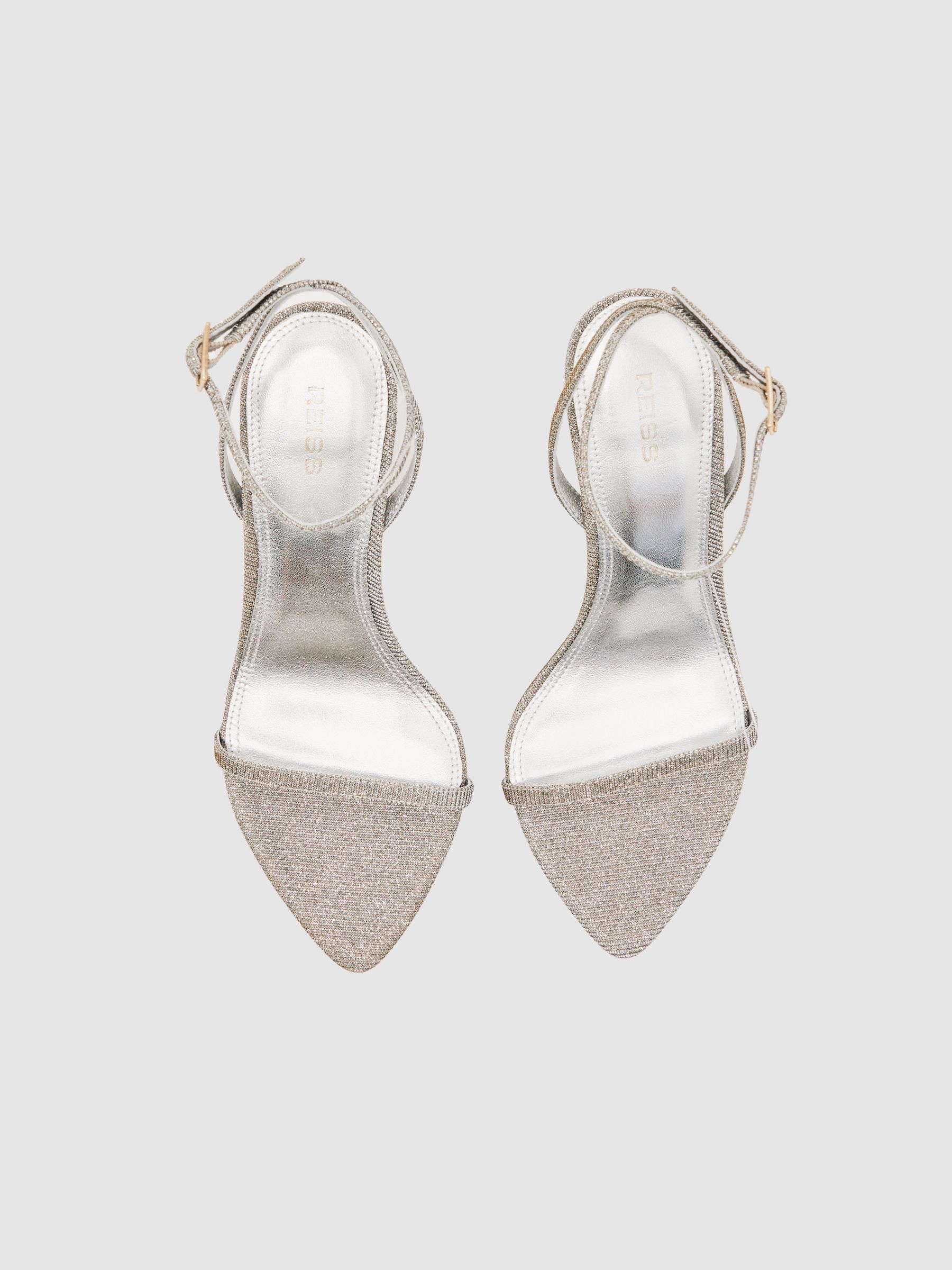 Strappy Stiletto Sandals in Silver - image 4