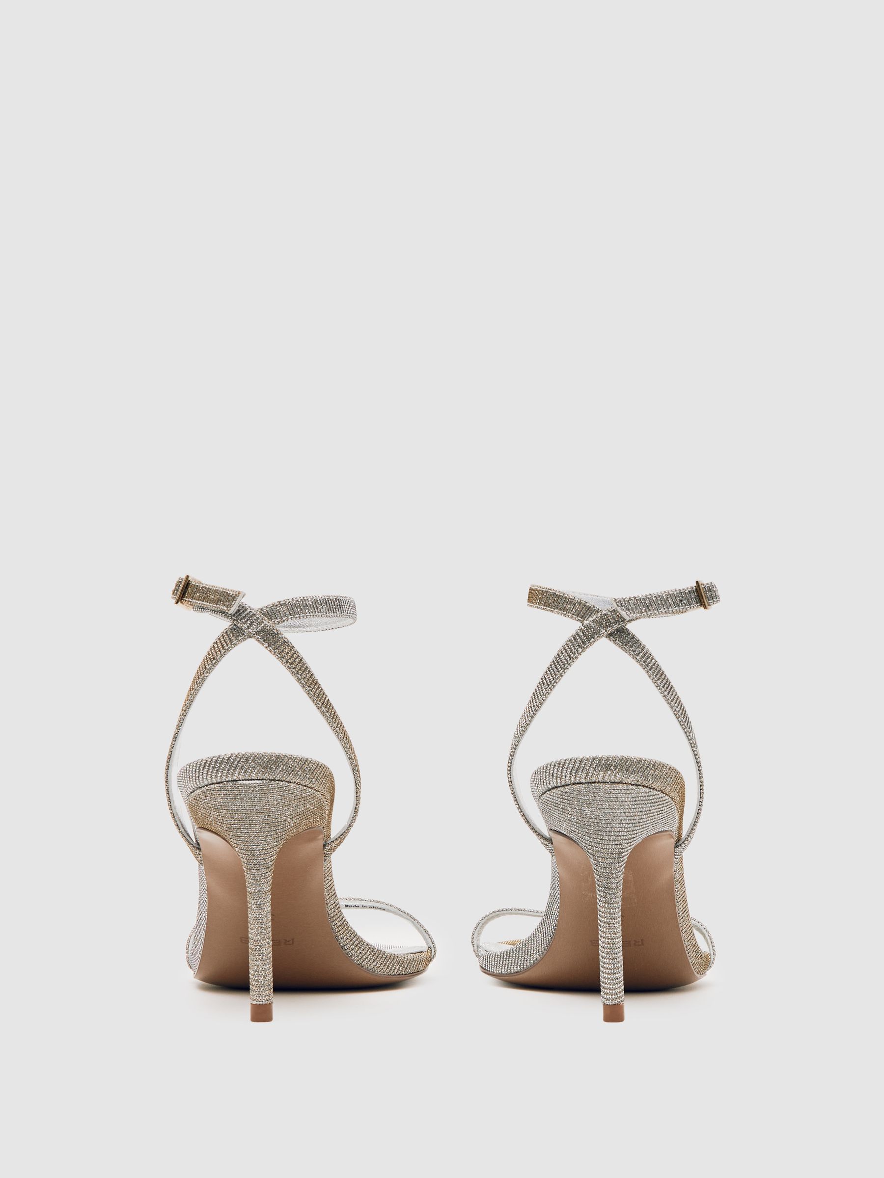 Strappy Stiletto Sandals in Silver - image 2