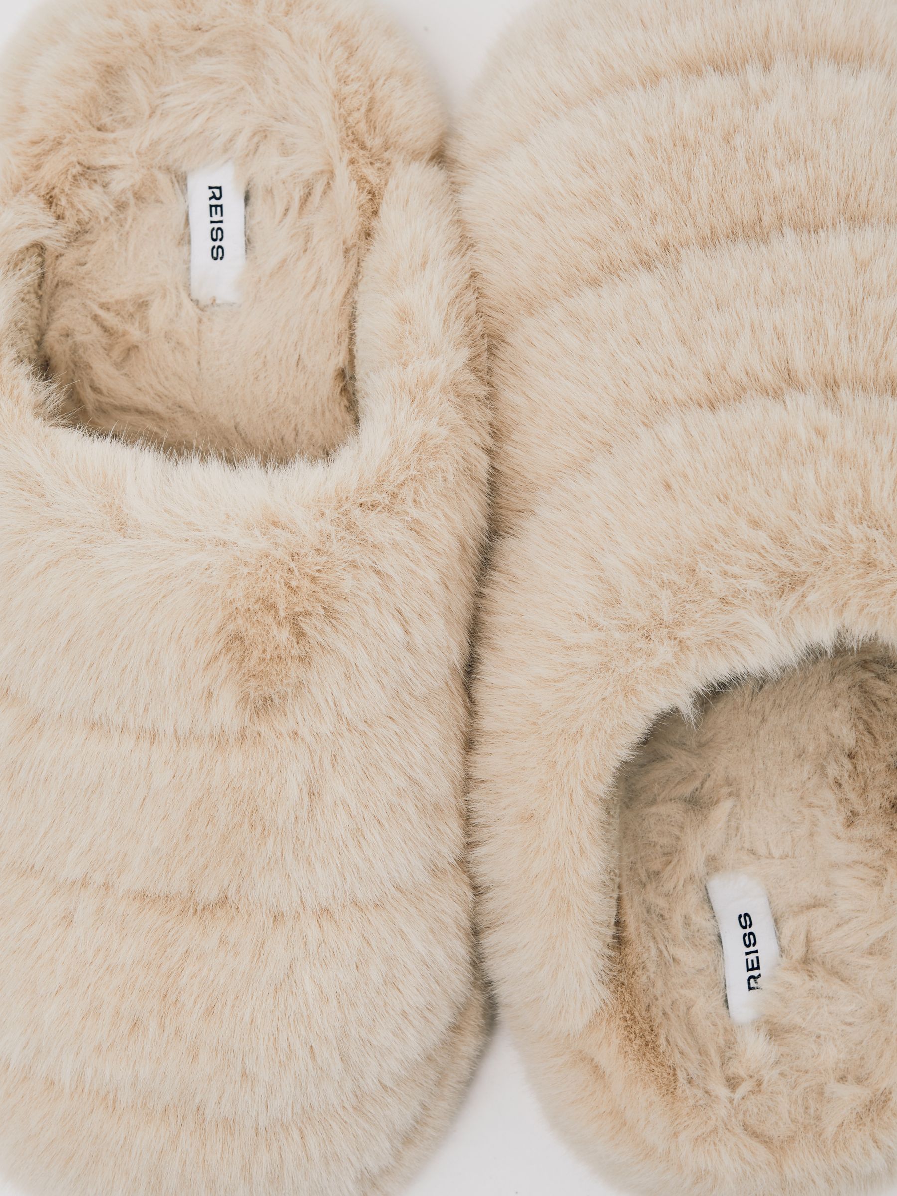 Faux Fur Slippers in Cream - image 3