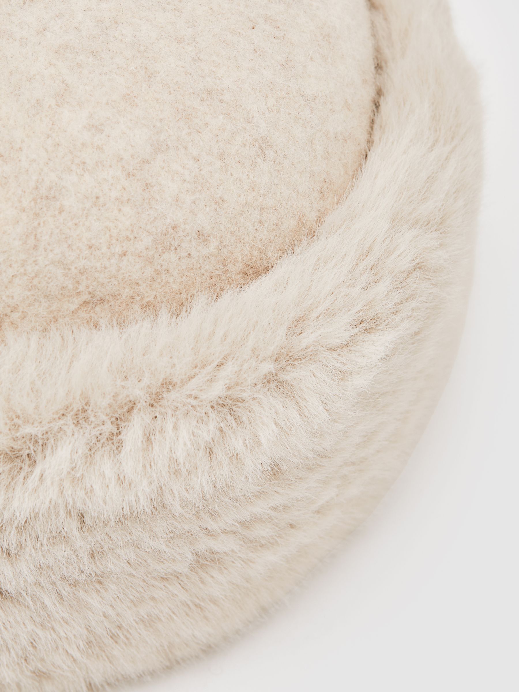 Faux Fur Hat in Off White - Image 5 of 5