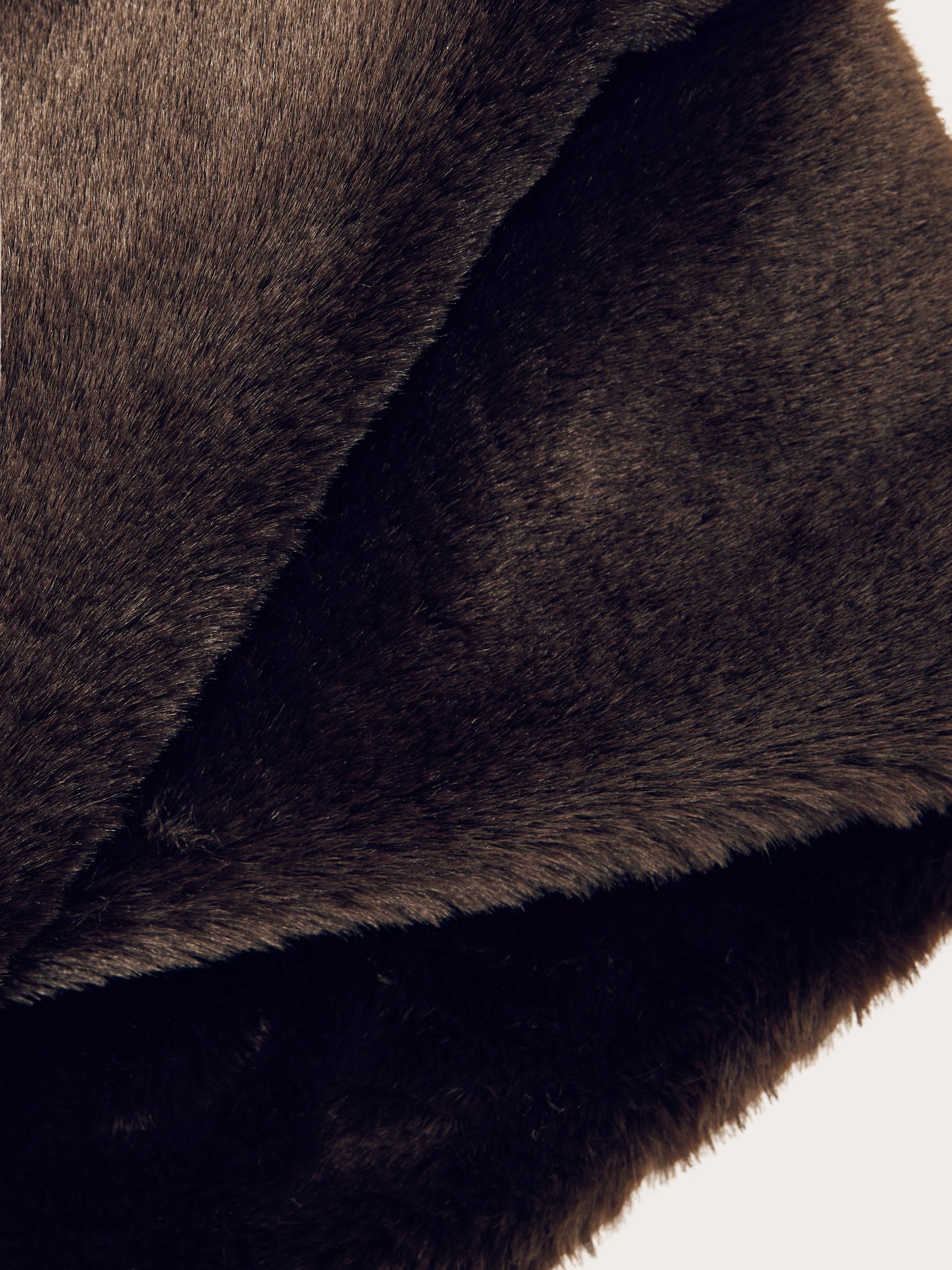 Faux Fur Snood in Chocolate - Image 5 of 5