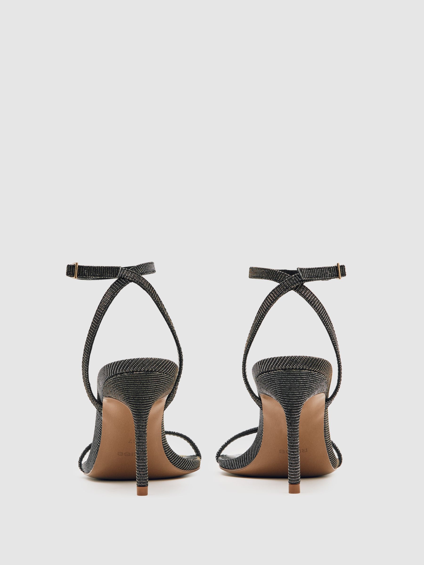 Strappy Stiletto Sandals in Bronze - image 4