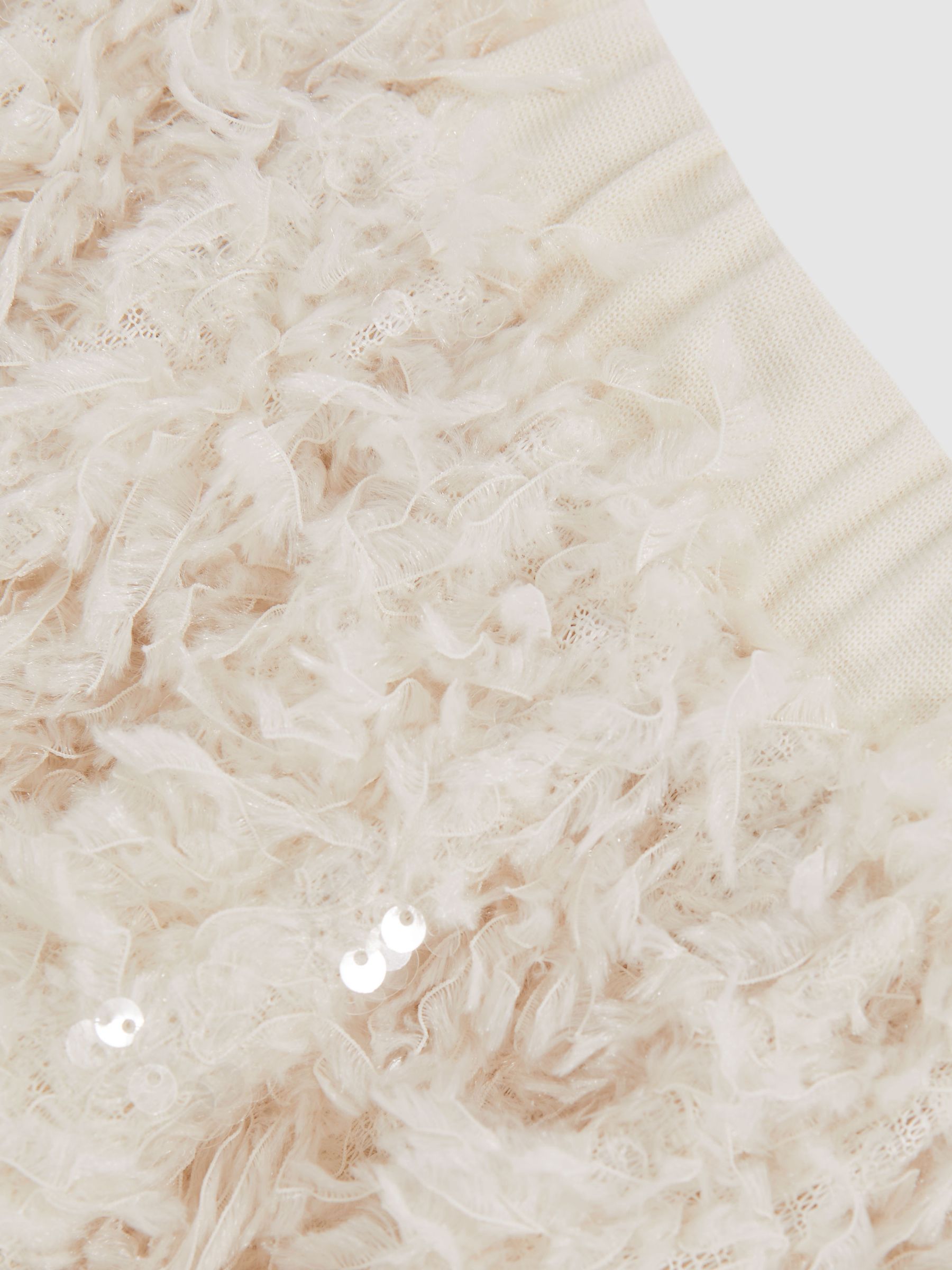3-9 yrs Fluffy Sequin-Embellished Skirt in Ivory - Image 5 of 5