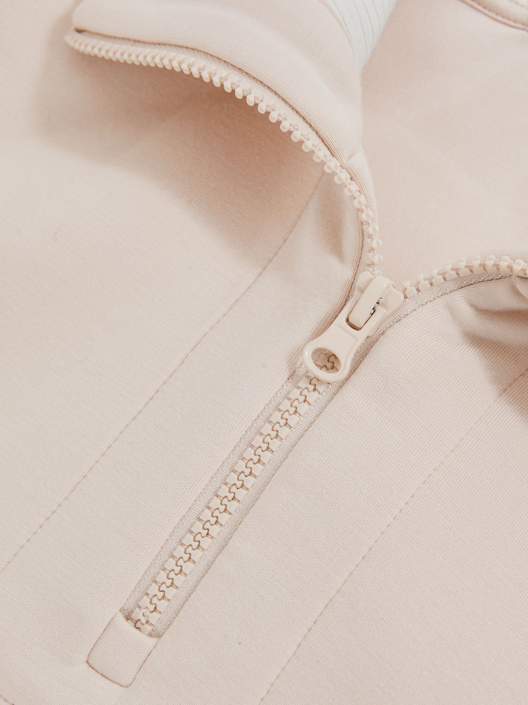 9-13 yrs Funnel-Neck Interlock Zip Sweatshirt in Neutral - Image 5 of 5