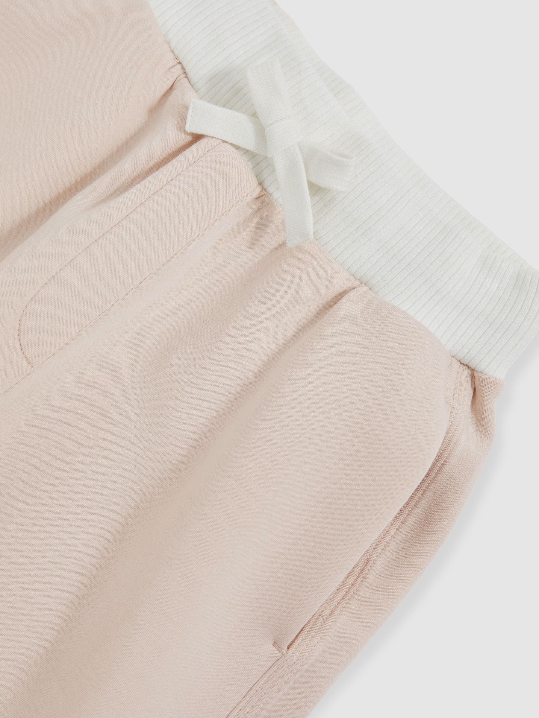 9-13 yrs Wide-Leg Interlock Drawstring Joggers in Neutral - Image 4 of 4