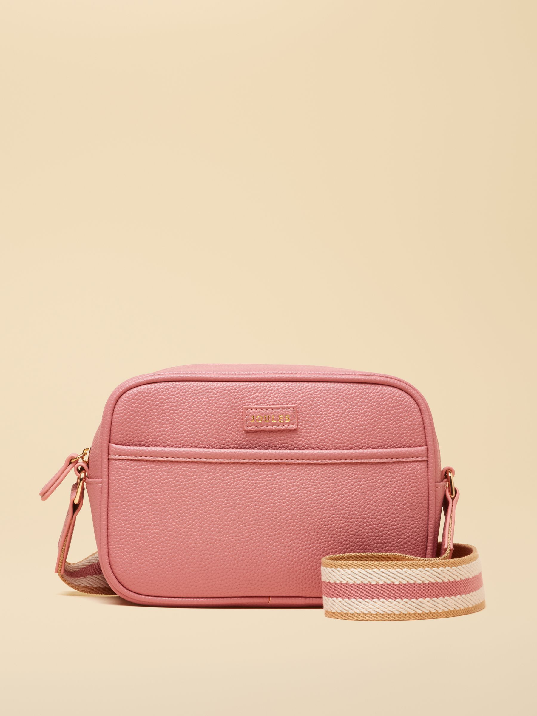 Trent Pink Adjustable Cross Body Bag with Front Pocket - Image 1 of 9